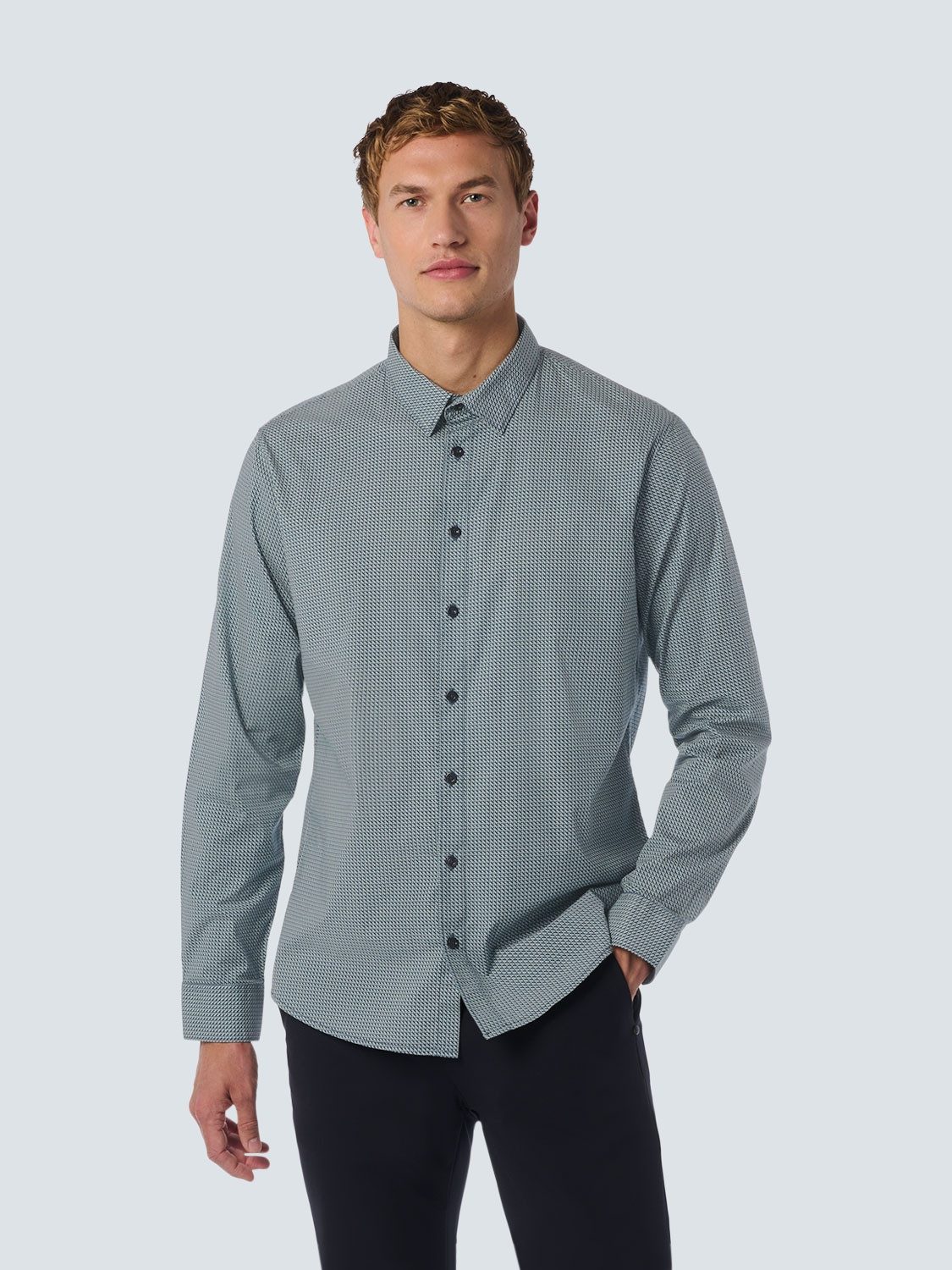 NO EXCESS Langarmhemd mit Knopfleiste und günstig online kaufen