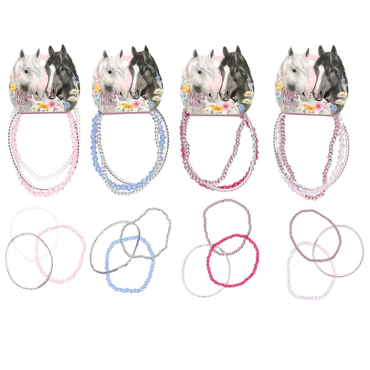 Depesche Spiel Miss Melody 3er Armbandset - Funkelnde Schmuck-Kollektion für Mädchen