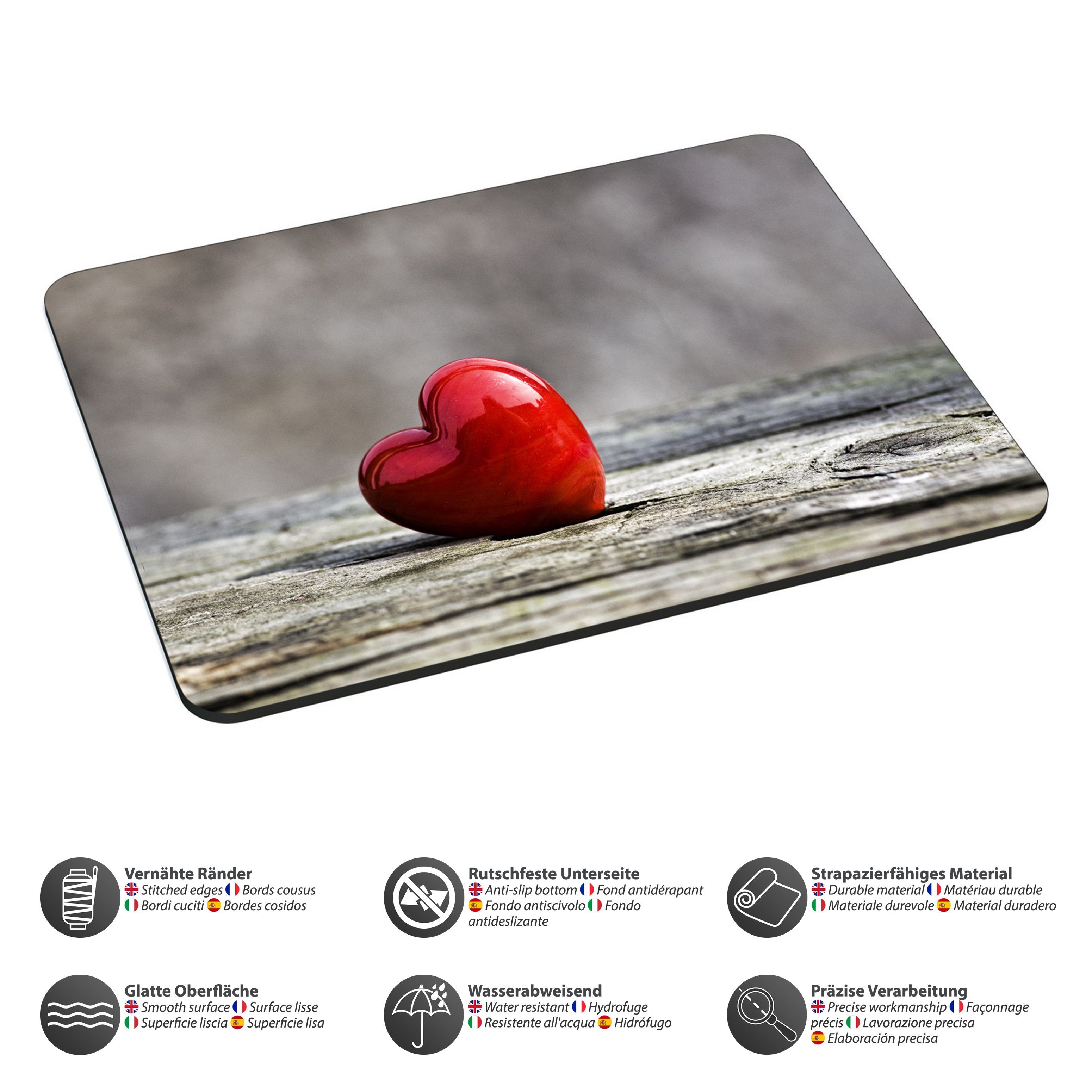 PEDEA Gaming Mauspad 22 cm x 18 cm mit Motiv (Größe L), mit vernähten Rändern und Rutschfester Unterseite – Bild 3 von 4