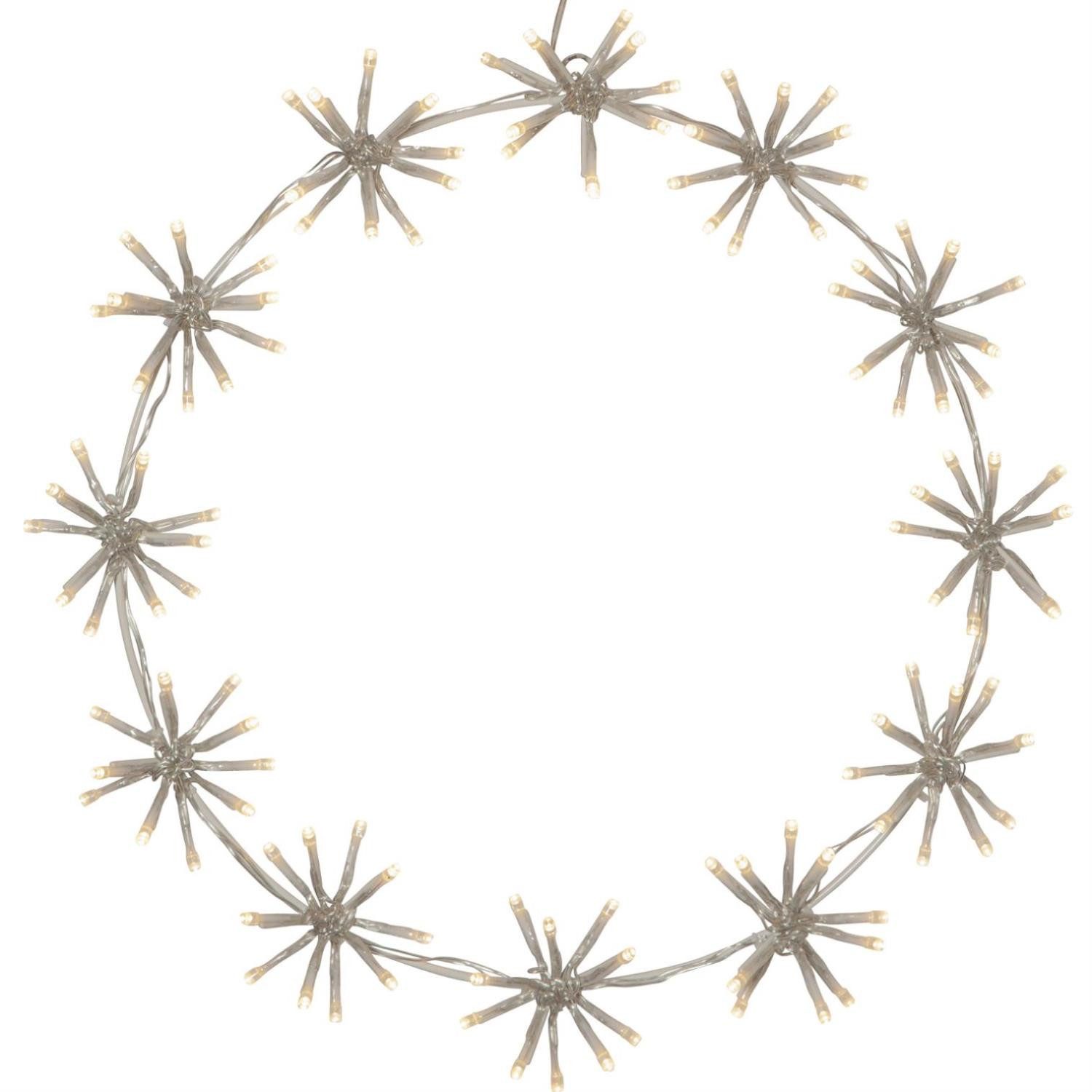 MARELIDA Dekokranz LED Kranz Ring Kreis Wanddeko Weihnachtsdeko 120LED D: 50cm für Außen