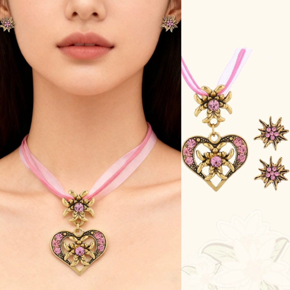 CLTYQ Schmuckset Schmuckset für Damen,Kette und Ohrringe Set,Kostümzubehör, günstig online kaufen