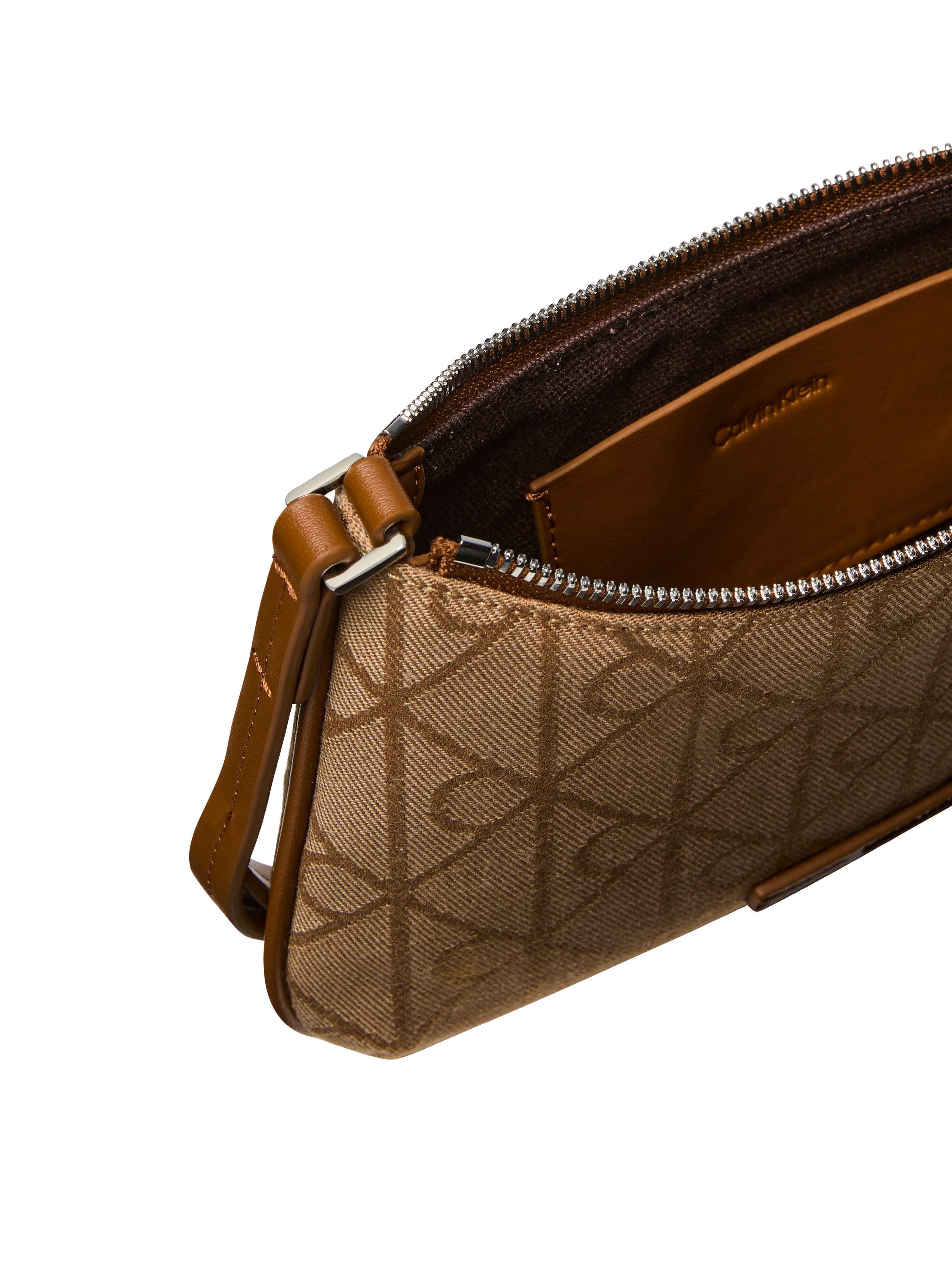 Calvin Klein Mini Bag EMBLEM AOP JACQUARD CONV MINI BA, Umhängetasche, kleine Damen Handtasche mit Logo-Musterung