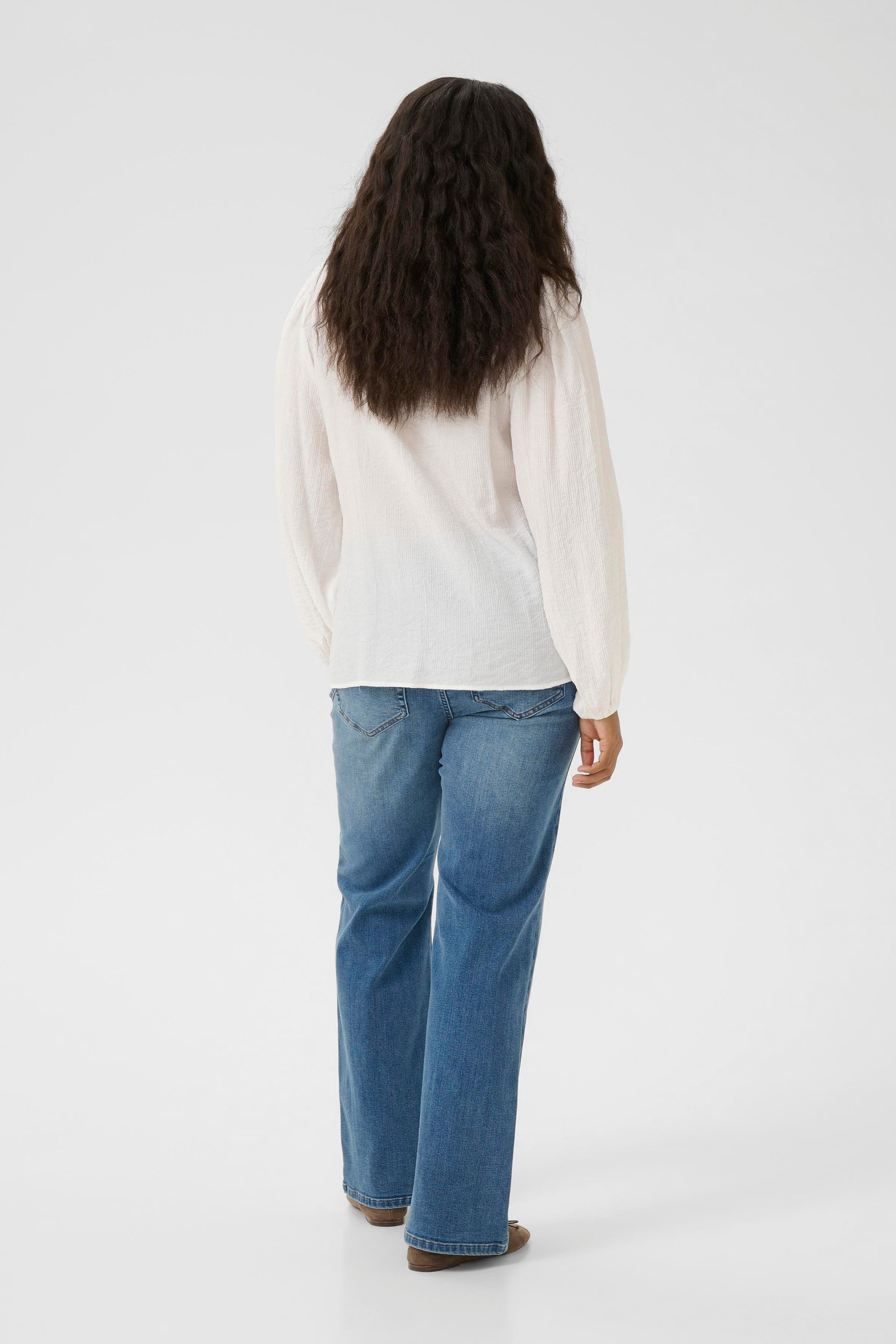 KAFFE Curve Langarmbluse Langarm-Bluse KCviva Große Größen