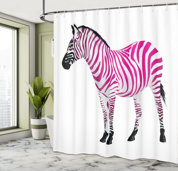 Abakuhaus Duschvorhang Moderner Digitaldruck mit 12 Haken auf Stoff Wasser Resistent Breite 175 cm, Höhe 180 cm, Zebra Savannah Tierkunst