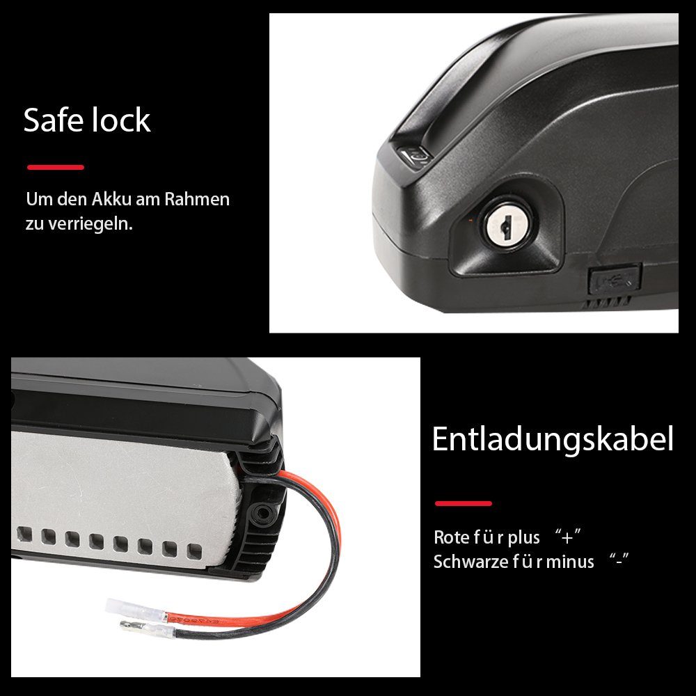 YOSE POWER E-Bike Akku 36V 15,6Ah 577Wh, Ersatzakku, Unterrohrbatterie E-Bike Akku Akku (36 V) – Bild 4 von 5