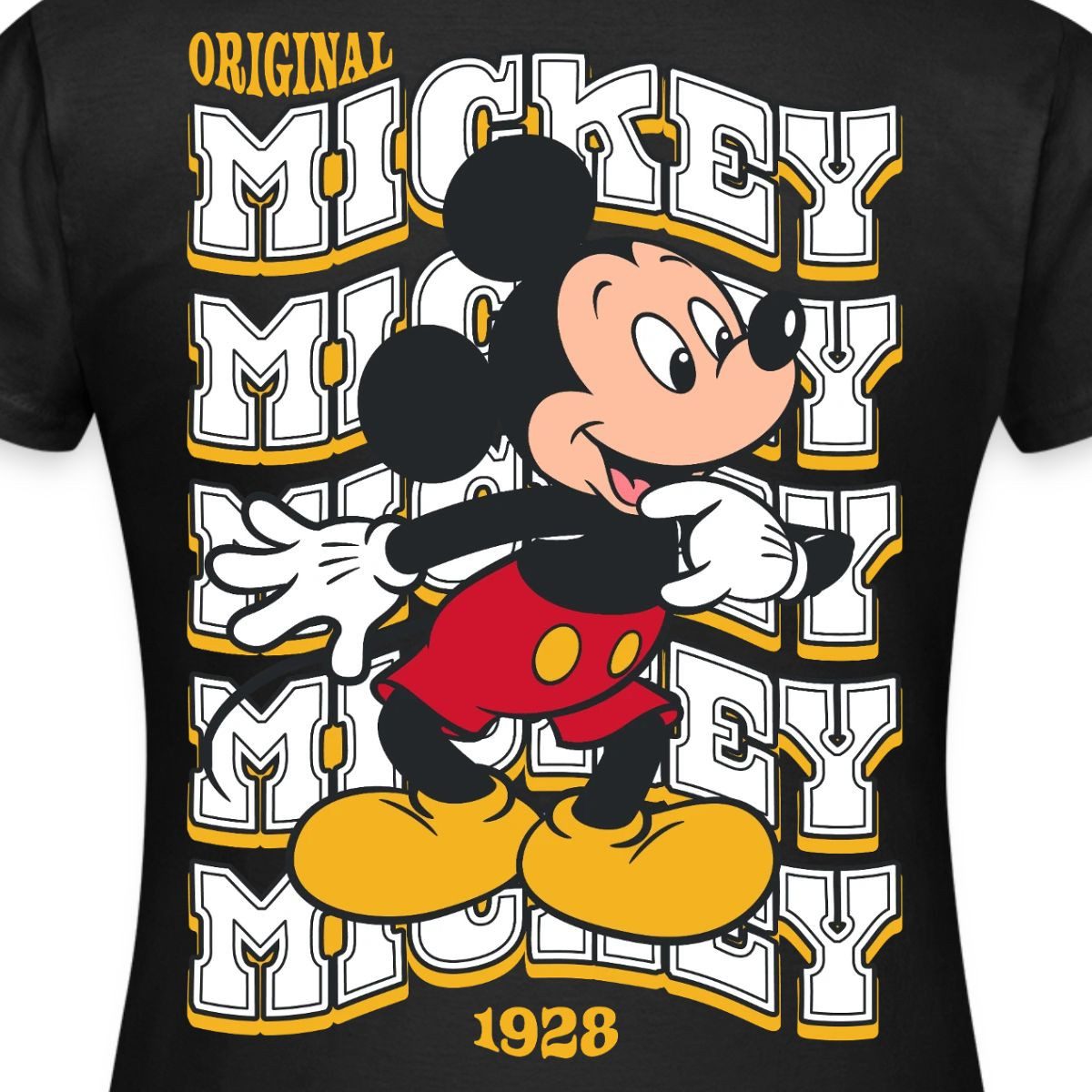 Spreadshirt T-Shirt Mickey & Minnie Mickey Mouse Original 1928 Frauen T-Shirt (1-tlg) Slim Fit, fällt klein aus