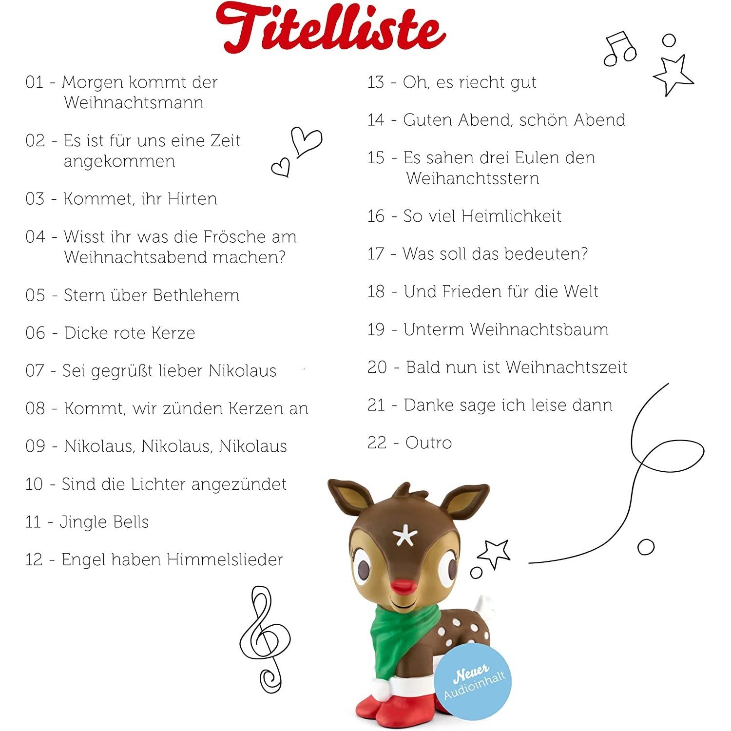 tonies Hörspielfigur 10001334 Lieblings-Kinderlieder – Weihnachtslieder 2 ( günstig online kaufen