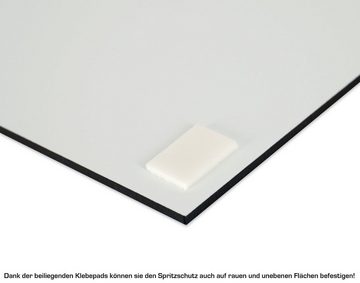 queence Küchenrückwand Abstrakt - Grün - Spritzschutz Wandschutz für Herd & Spüle, (1-tlg), 60x40x0,3 cm - Hitzebeständig - Herdspritzschutz - Alu-Dibond