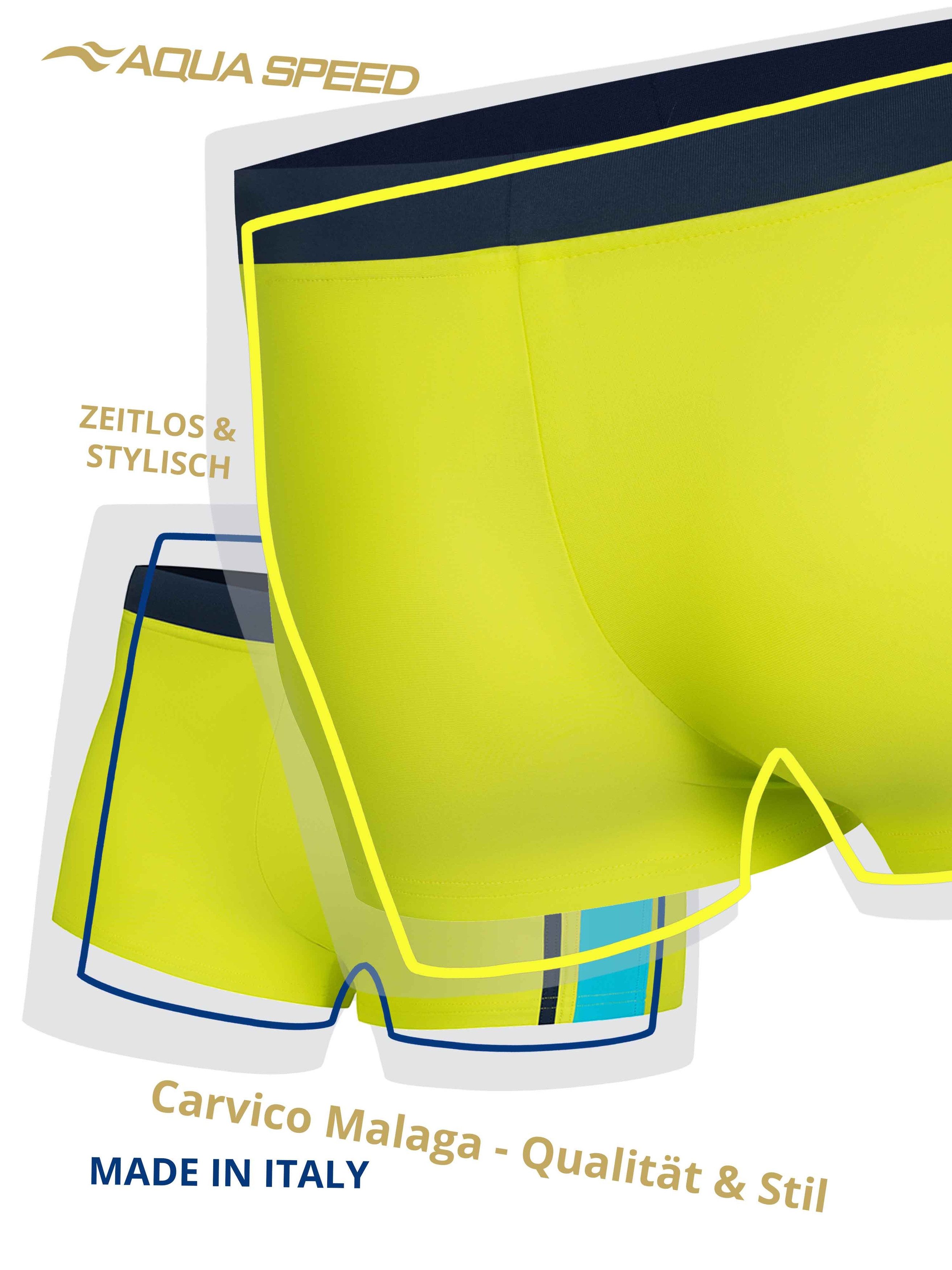 Aqua Speed Badehose Max Badehose in H.Grün/Blau/Schwarz – chlorresistent & elastisch (Gr. 110 sportliche Schwimmhose mit sicherem Sitz & Kordelzug) Für aktiven Wasserspaß – robust & super bequem