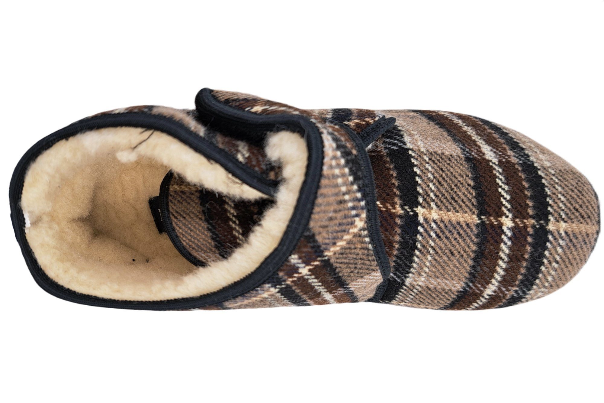 PADERO Klettschuhe gefüttert Hausschuh weit geschnitten
