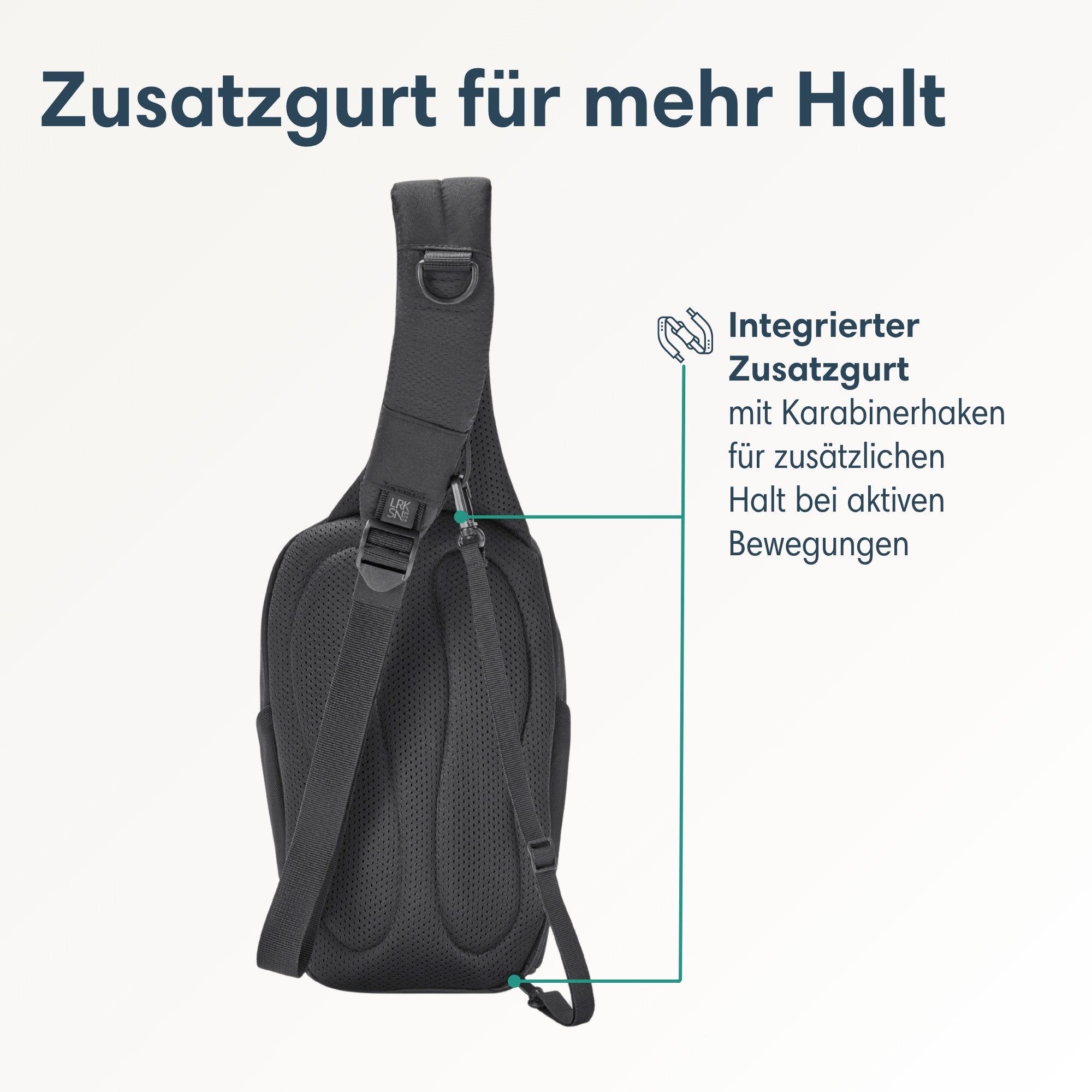 LARKSON Umhängetasche Klint Sling Bag 4 L, Funktionale Umhängetasche, Schultertasche für Wandern, Radfahren, Reisen, Outdoor