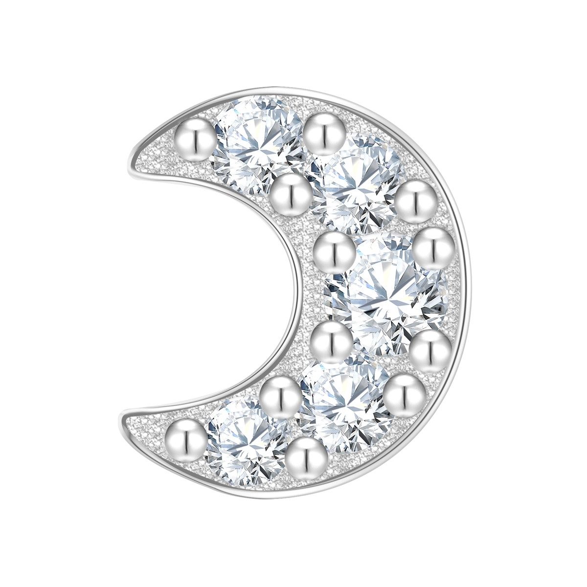 Glanzstücke München Single-Ohrstecker Mond silber, mit Zirkonia günstig online kaufen