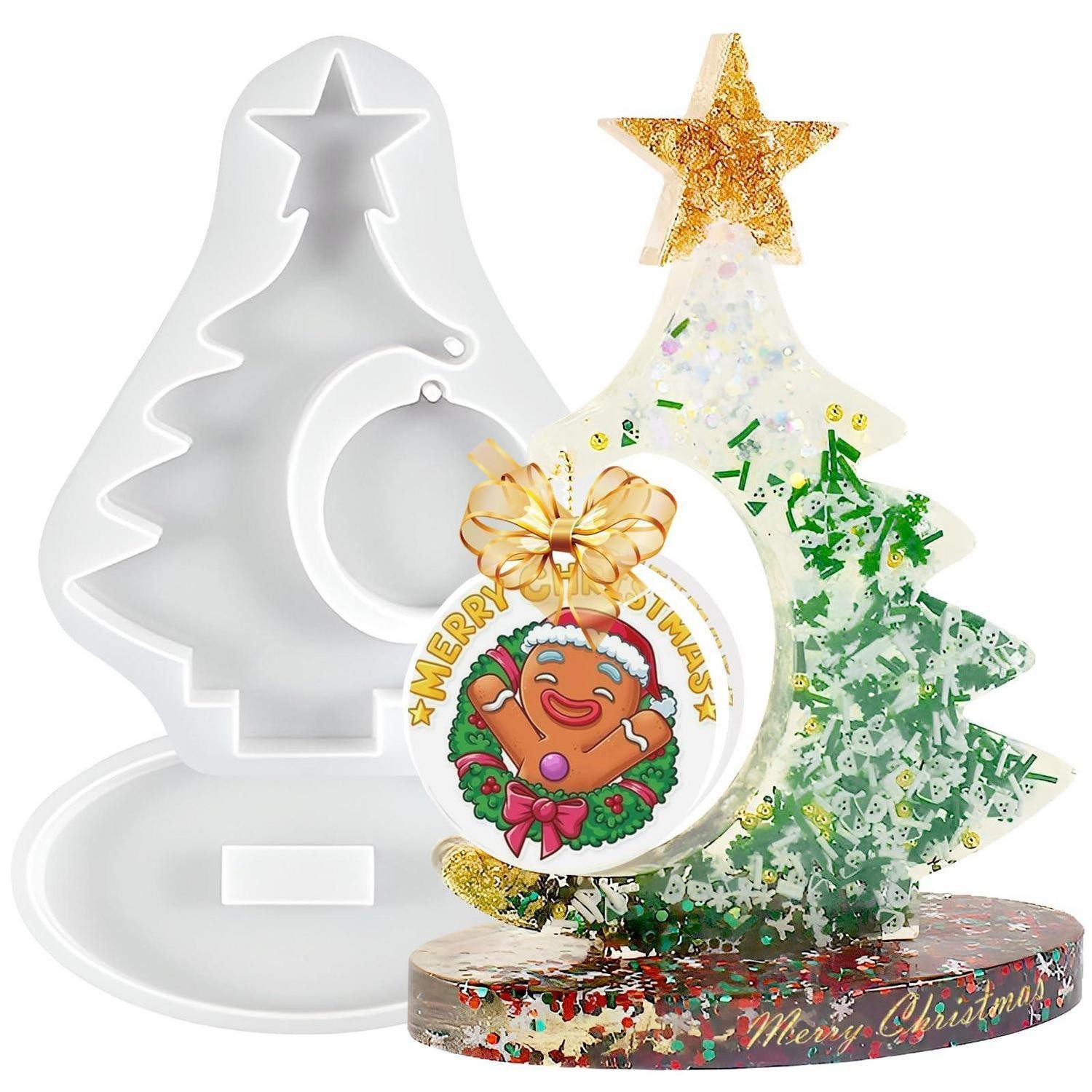 LuxusKollektion Silikonform Epoxidharz Formen Weihnachtsbaum Bilderrahmen Set, (1-tlg)