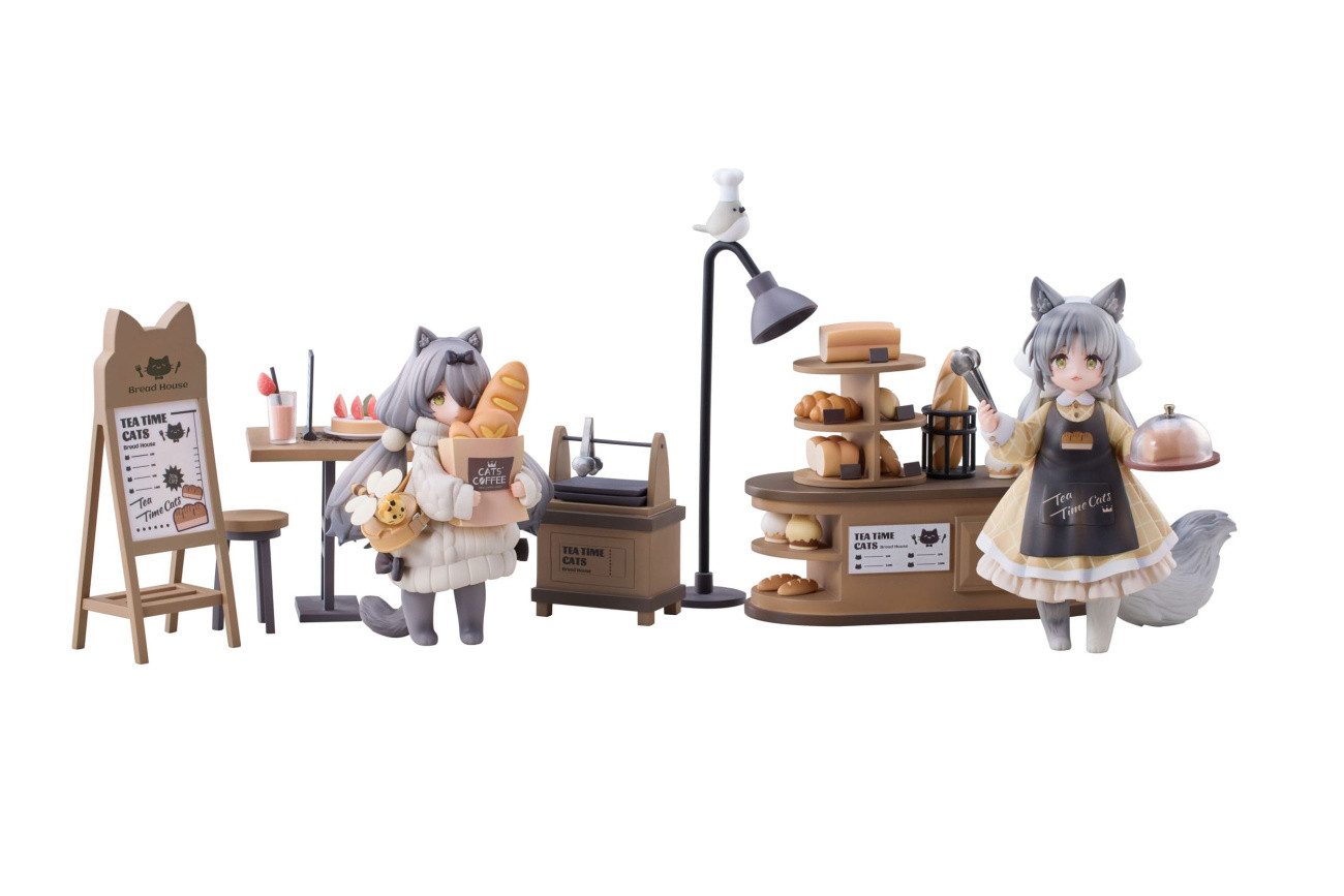 Ribose Erotik-Actionfigur Decorated Life Collection PVC Statue Tea Time Cats - Cat Town Bakery S