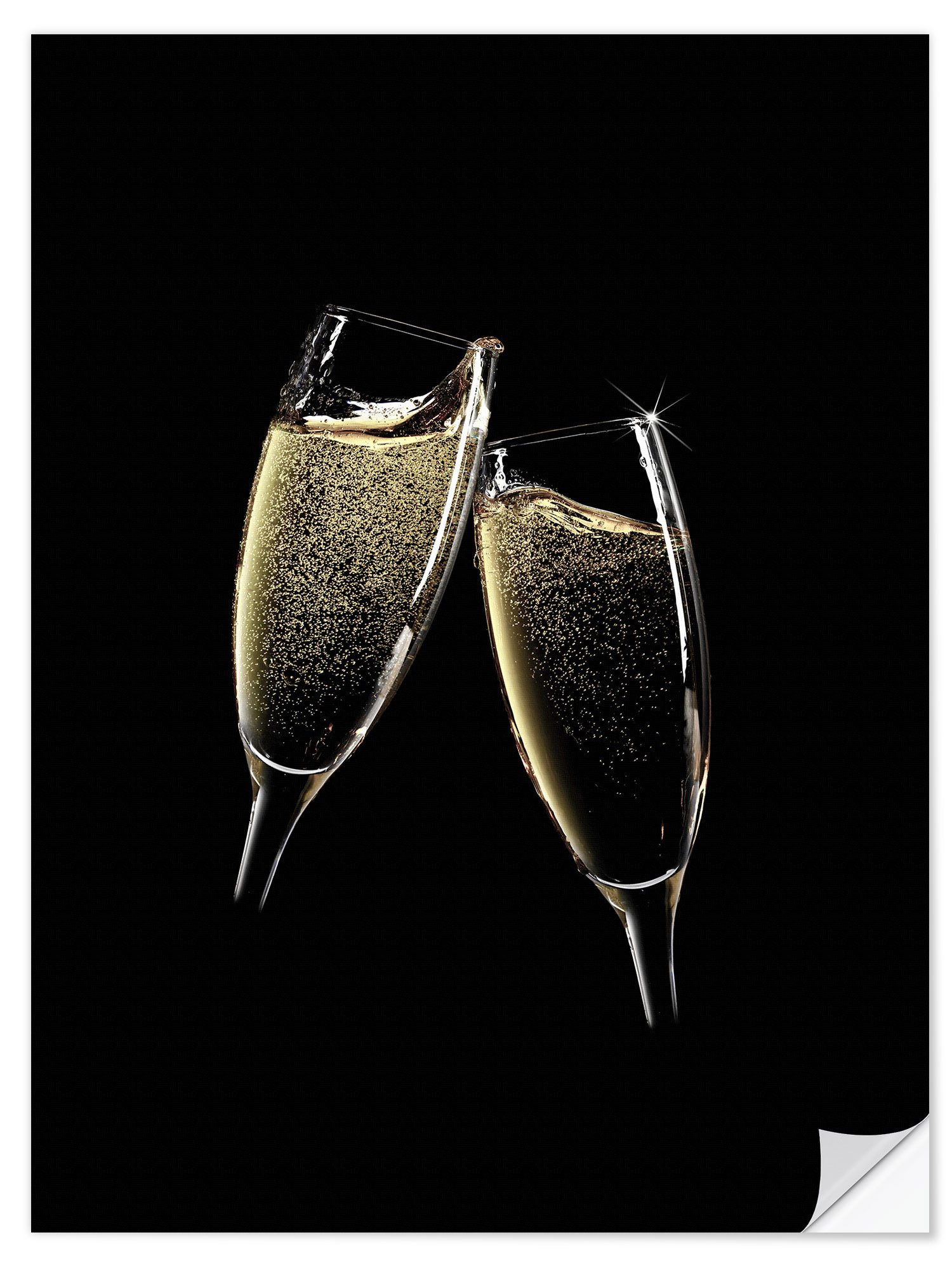 Posterlounge Wandfolie Editors Choice, Prost! Zwei Champagner Gläser, Bar Fotografie