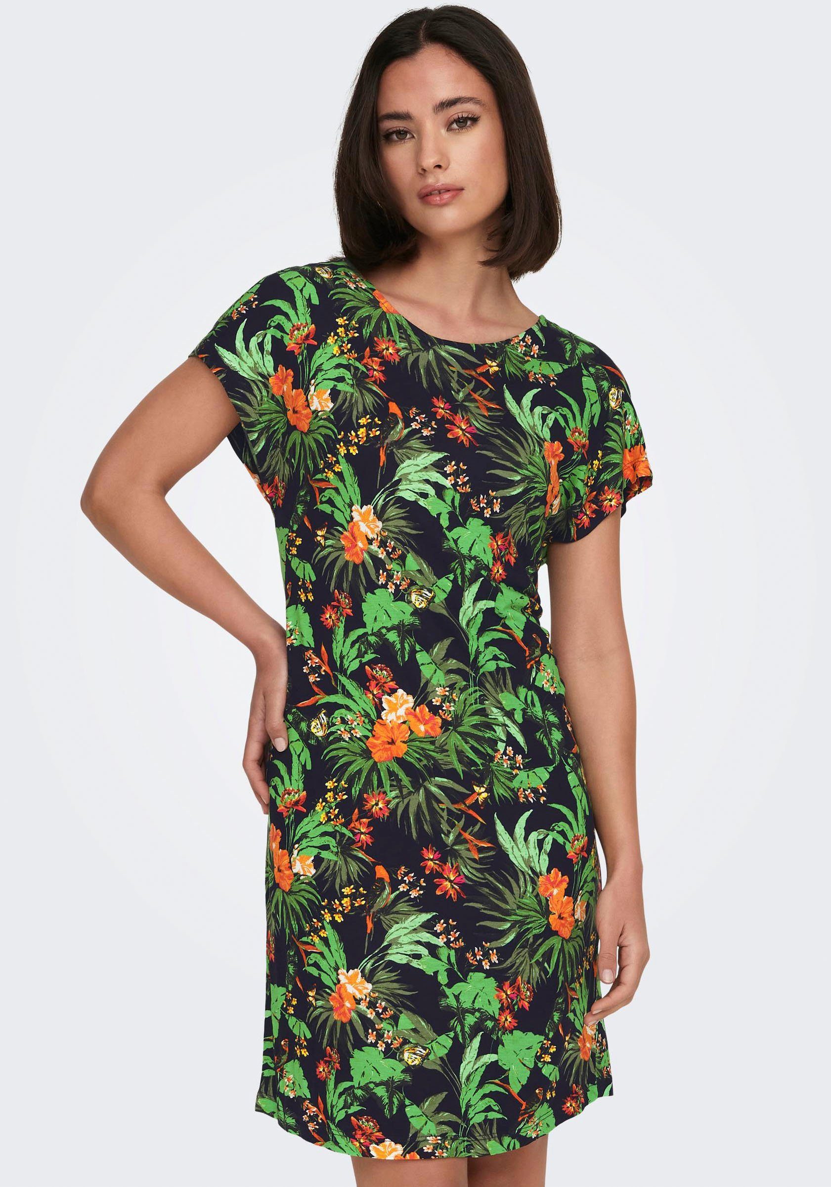 ONLY Minikleid ONLFLAWSOME S/S DRESS JRS Night Sky AOP:Tropical | Sommerkleider