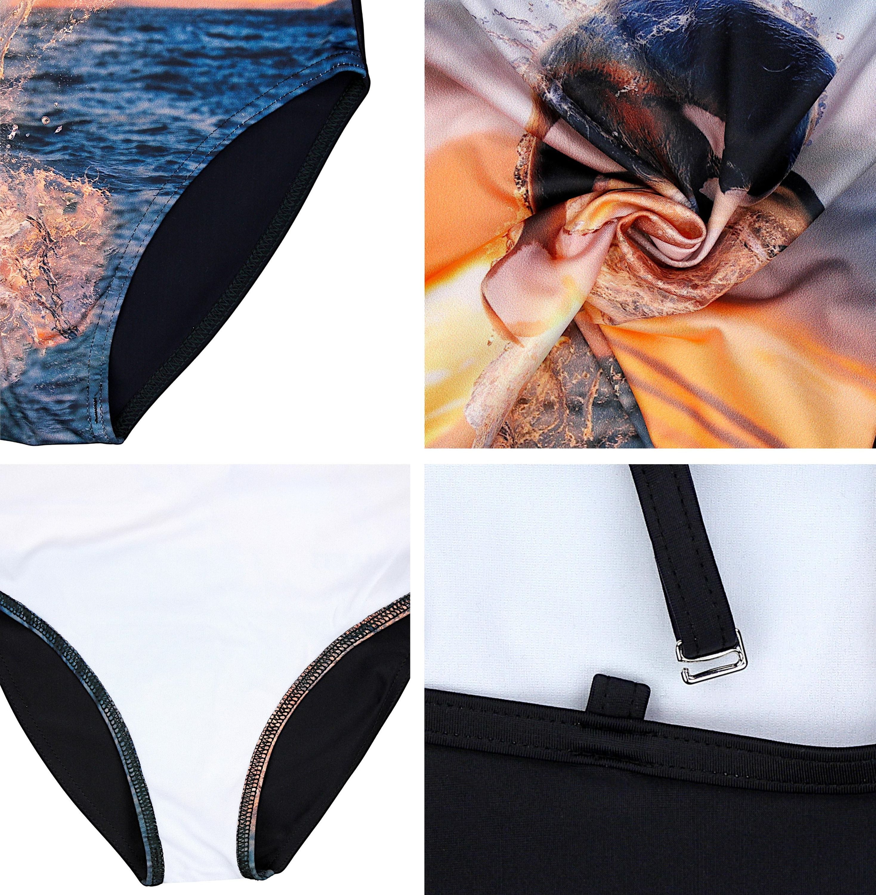 Aquarti Badeanzug Aquarti Mädchen Badeanzug mit Spaghettiträgern Streifen