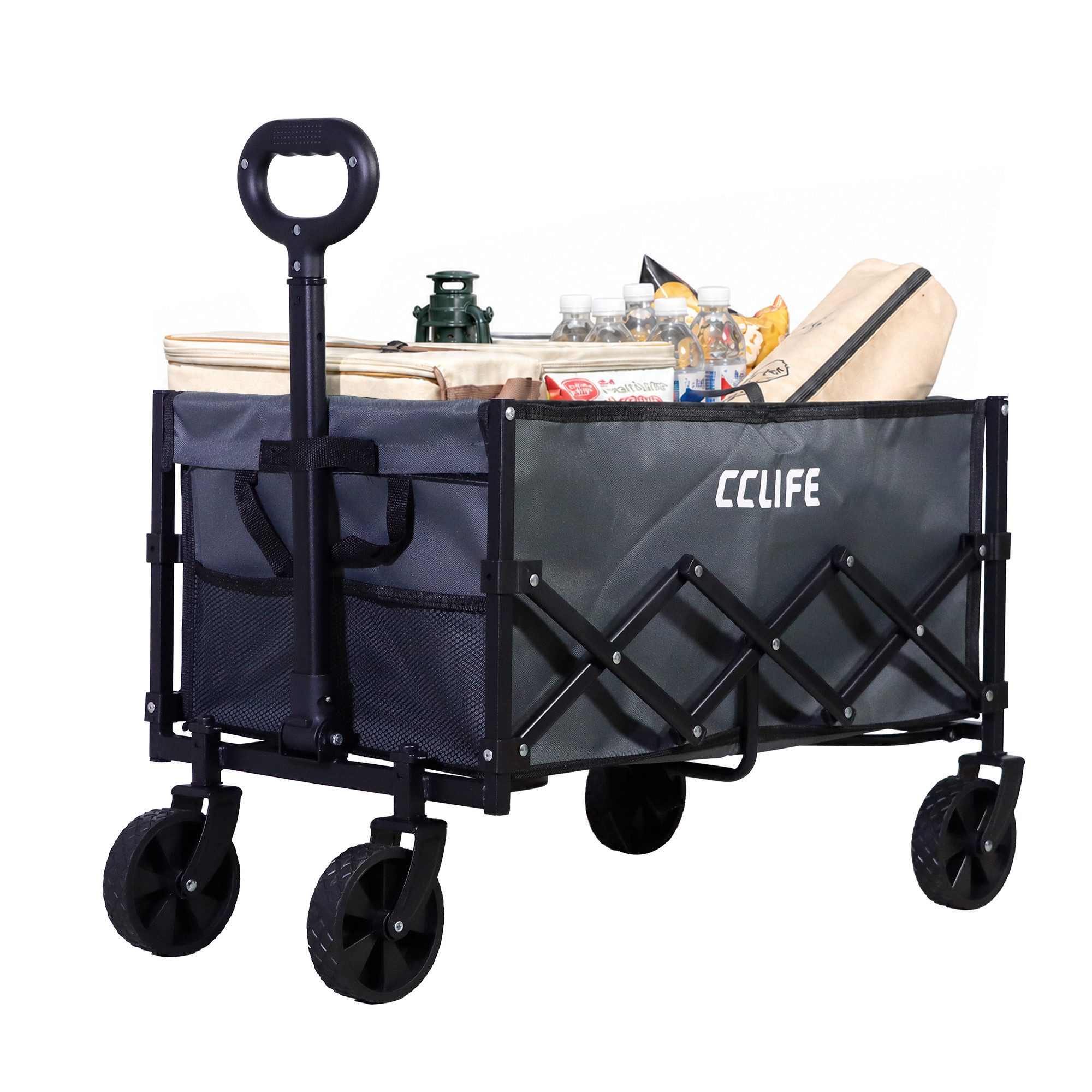 CCLIFE Bollerwagen CCLIFE Bollerwagen faltbar, Handwagen, Transportwagen, Strandbuggy