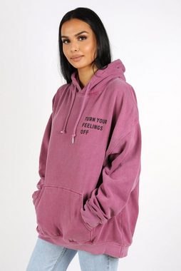 Worldclassca Hoodie Worldclassca Oversized Hoodie Print Kapuzenpullover Washed Sweatshirt