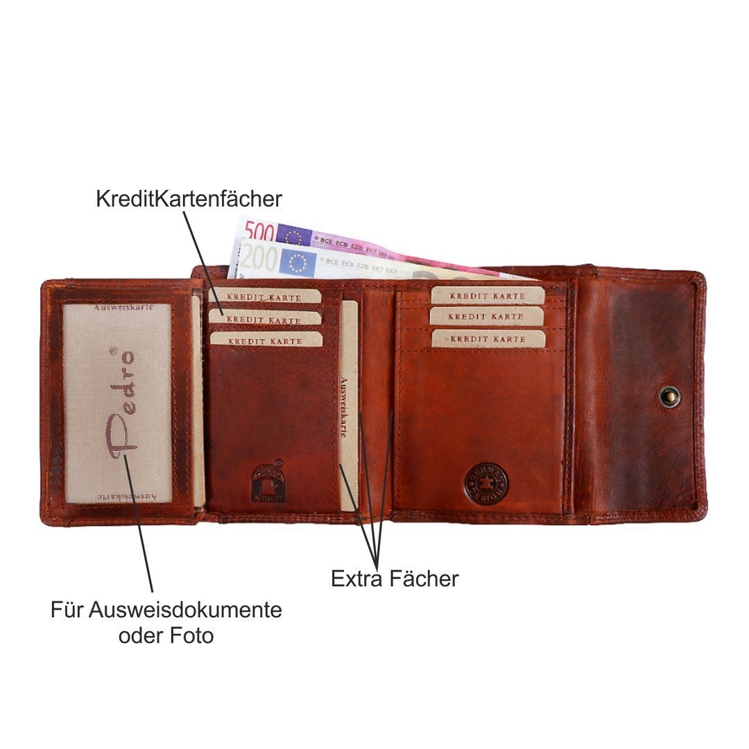 Münzfach, SHG Schutz RFID Druckknopfverschluss, Portemonnaie Geldbeutel Portmonee Kreditkartenfächer, Brieftasche, Damen Börse Geldbörse Leder Frauen