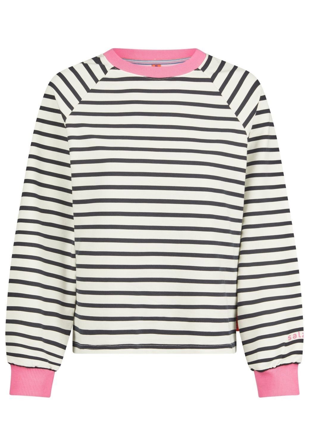 salzhaut Rundhalspullover Salzhaut Gestreifter Raglan Pullover günstig online kaufen