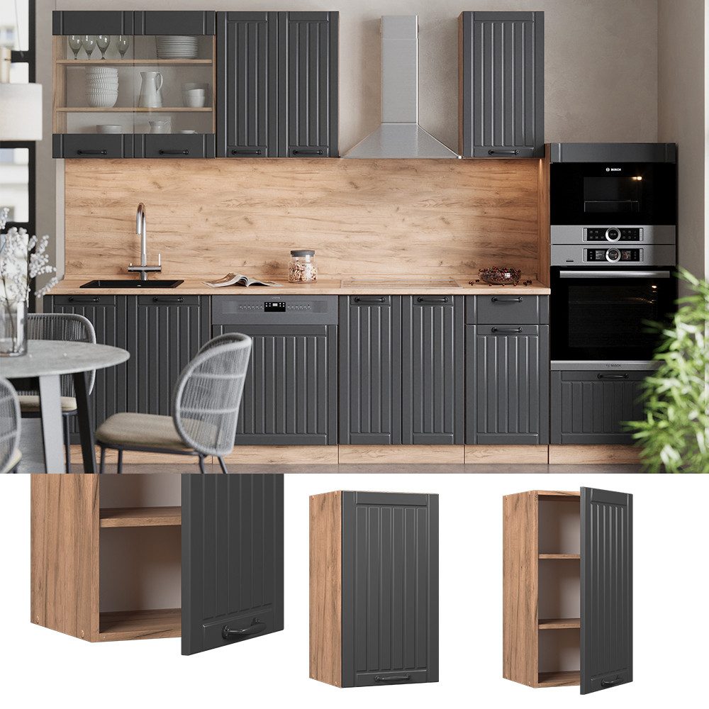 Vicco Hängeschrank Fame-Line, Dunkelgrau/Goldkraft Eiche, 40 günstig online kaufen