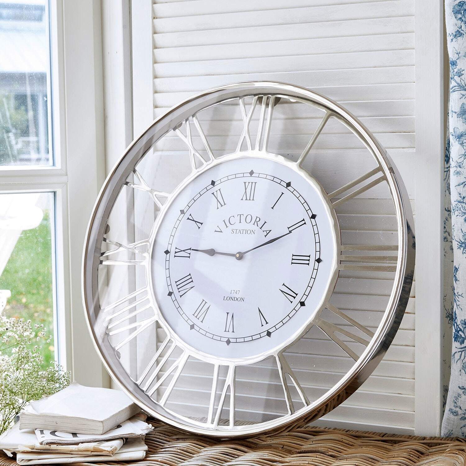 Mirabeau Wanduhr Uhr Victoria Station silber günstig online kaufen
