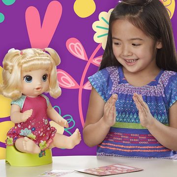 Hasbro Babypuppe Baby Alive - Töpfchentanz (Blondhaarig), Funktionspuppe - kann sprech (Spar-Set), mit lebensechten Funktionen