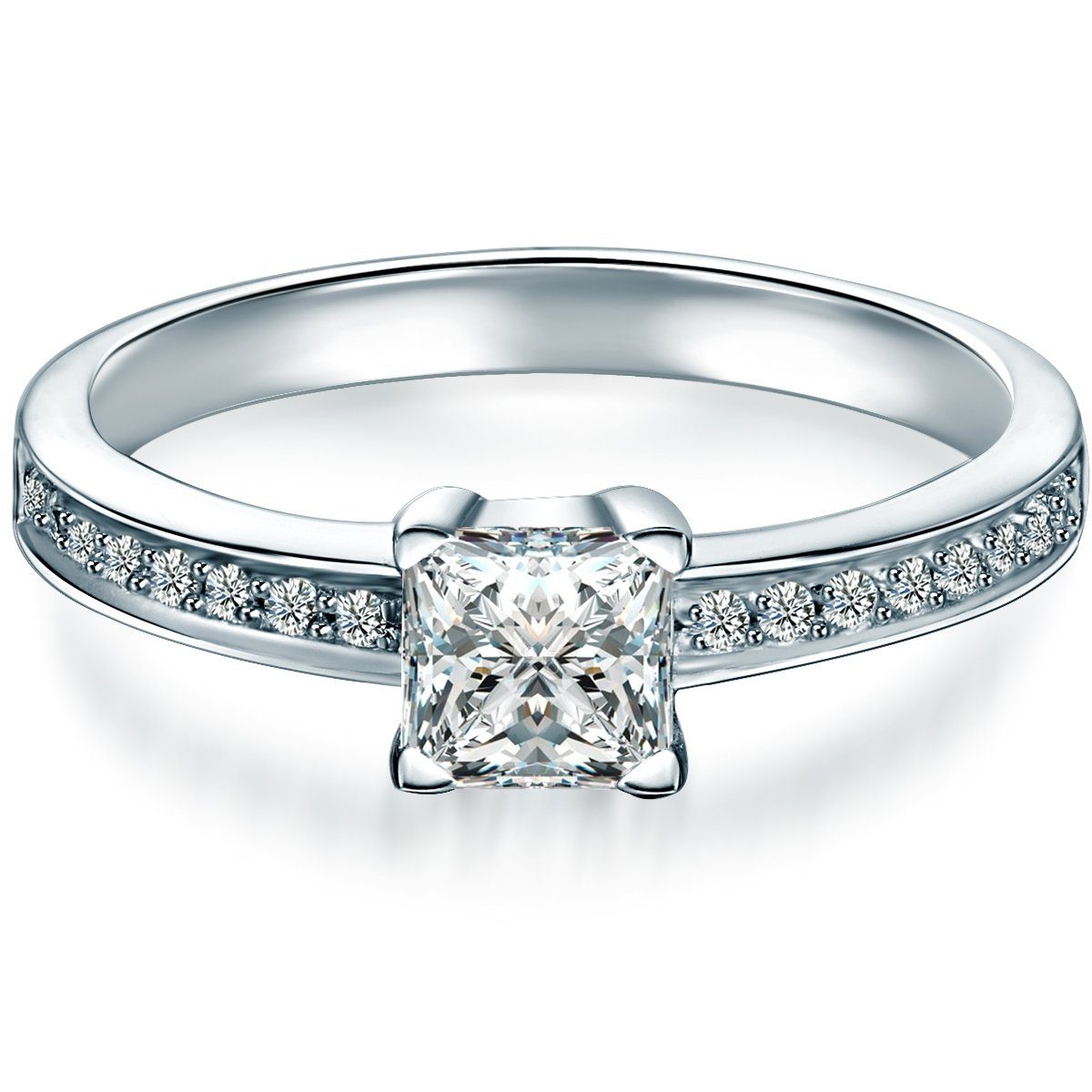 Trilani Silberring Verlobungsring aus 925 Sterling günstig online kaufen