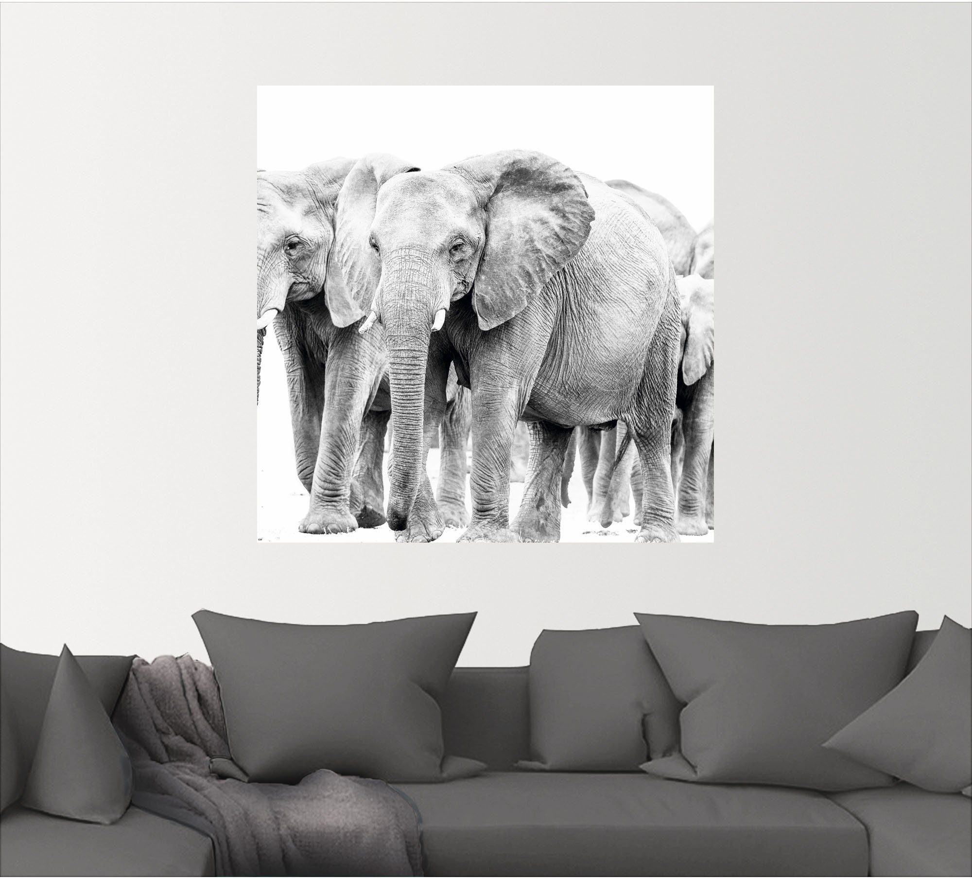 versch. der Eefanten, Poster Leinwandbild, als Elefanten Größen St), Bilder Artland Wandaufkleber Alubild, Wandbild oder (1 in Karawane