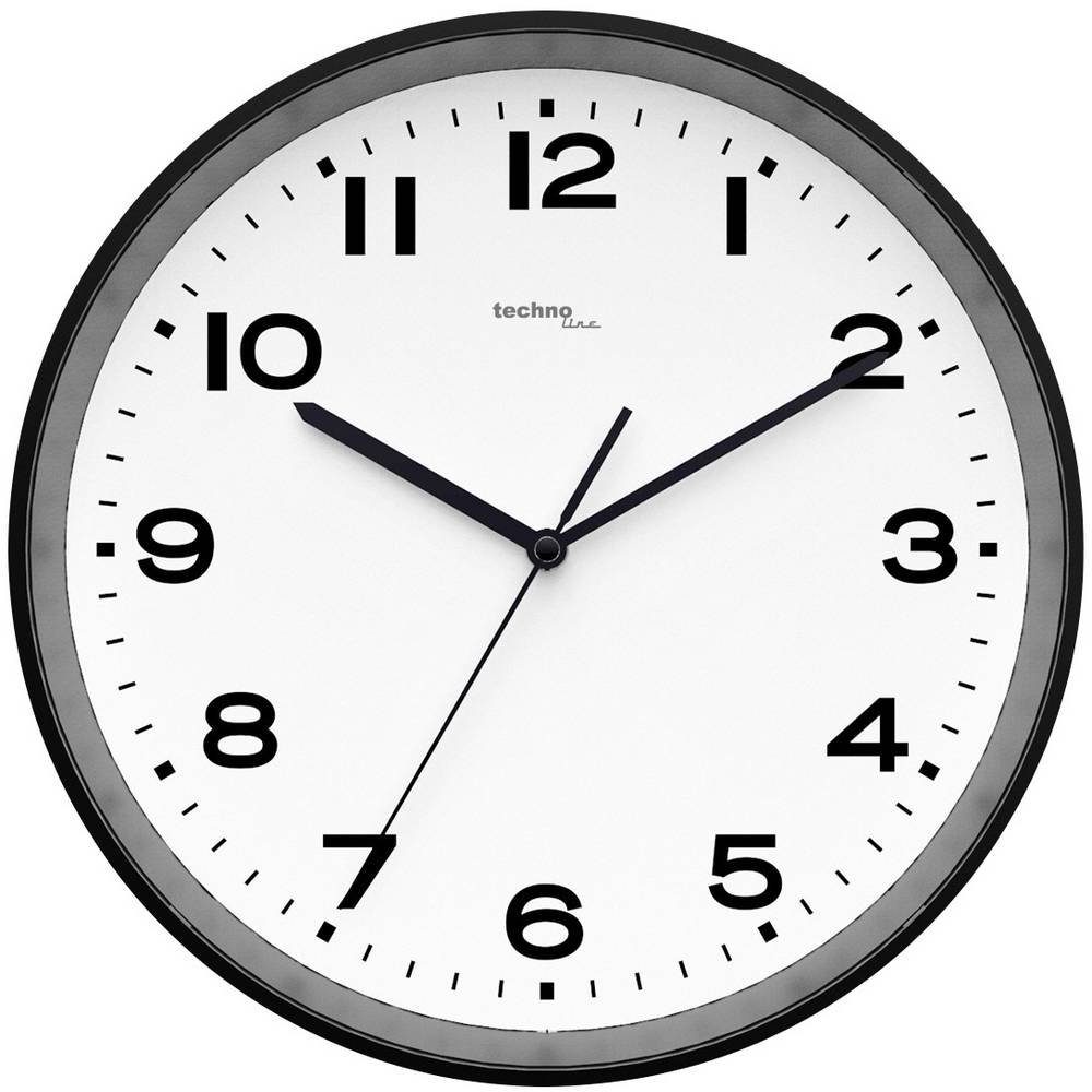 Techno Line Wanduhr Funk-Wanduhr WT 8500 WT 8500-3 schwarz günstig online kaufen