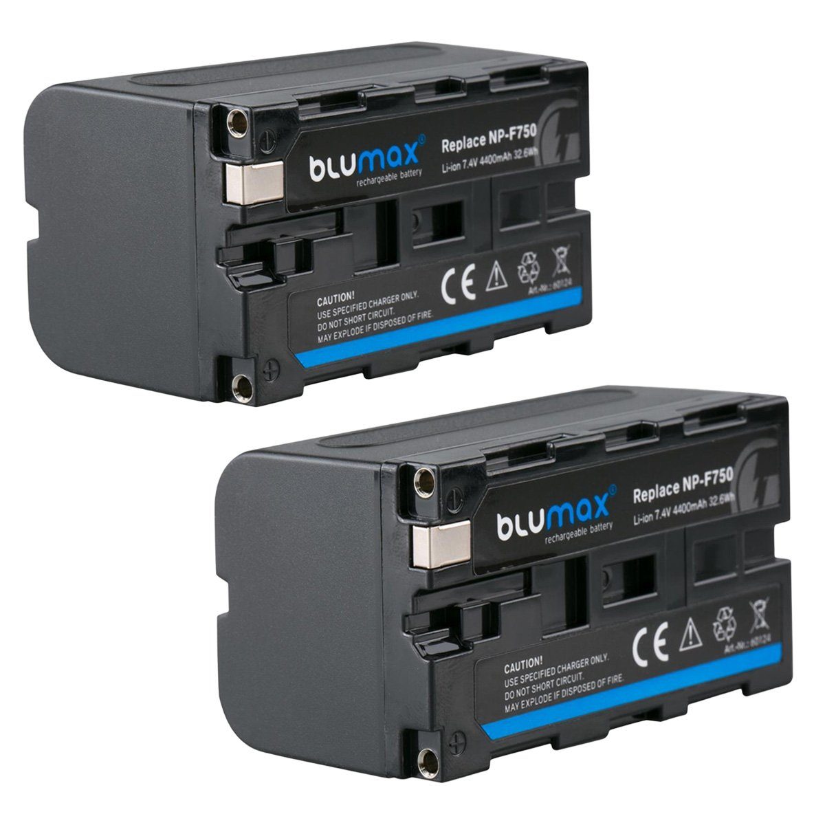 Blumax 2x NP-F750 NP-F330 F530 F550 F730 F770 F970 4400 mAh Kamera-Akku