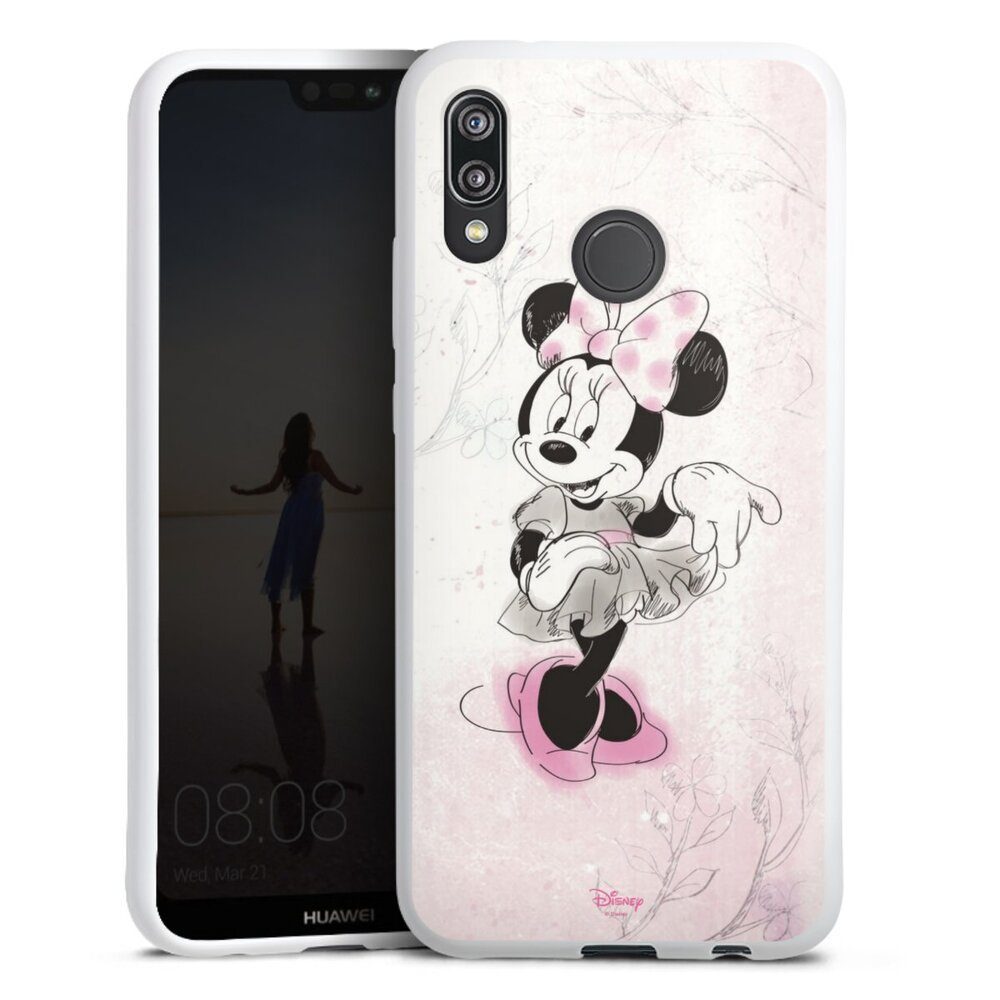 DeinDesign Handyhülle Minnie Mouse Disney Vintage Minnie Watercolor, Huawei P20 Lite Silikon Hülle Bumper Case Handy Schutzhülle