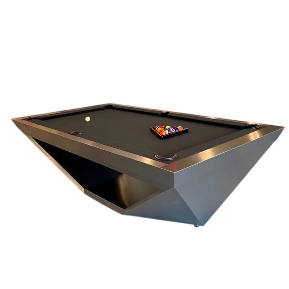 Billardtisch Professioneller grauer Billardtisch mit hochwertiger Spielfläche