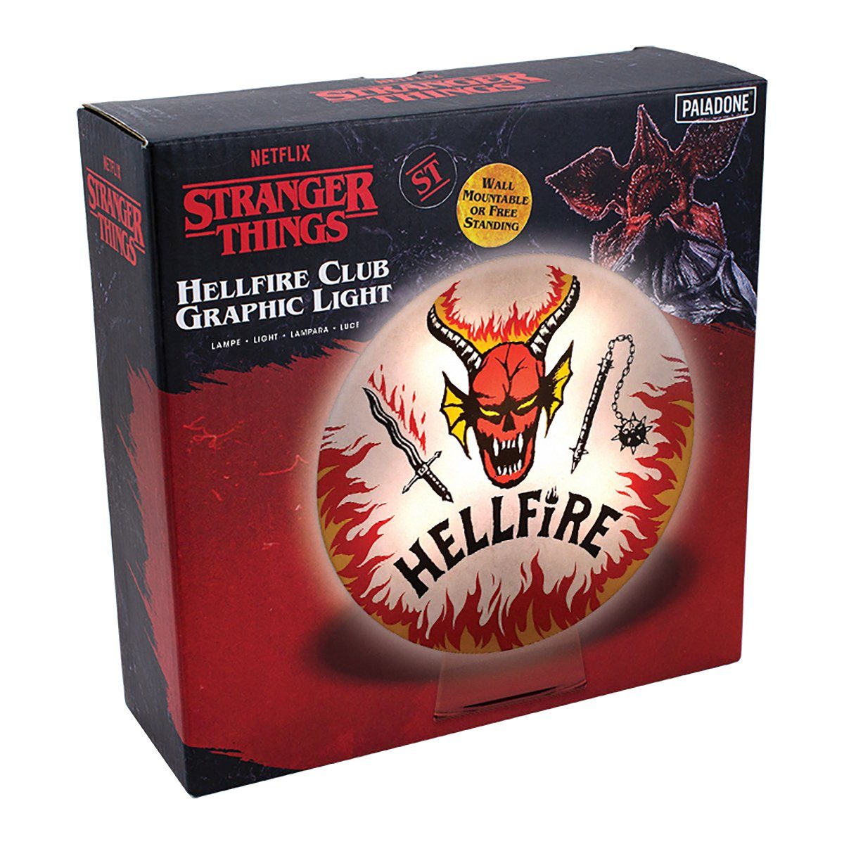 Hellfire Lampe Paladone Club Logo Stehlampe Stranger LED Things