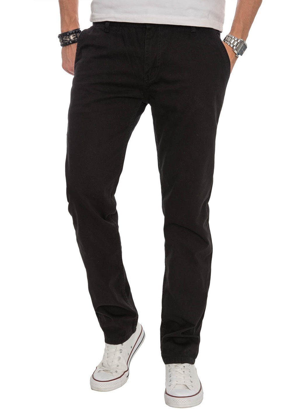 Alessandro Salvarini Chinohose A. Salvarini Herren Designer Chino Stoff Hos günstig online kaufen