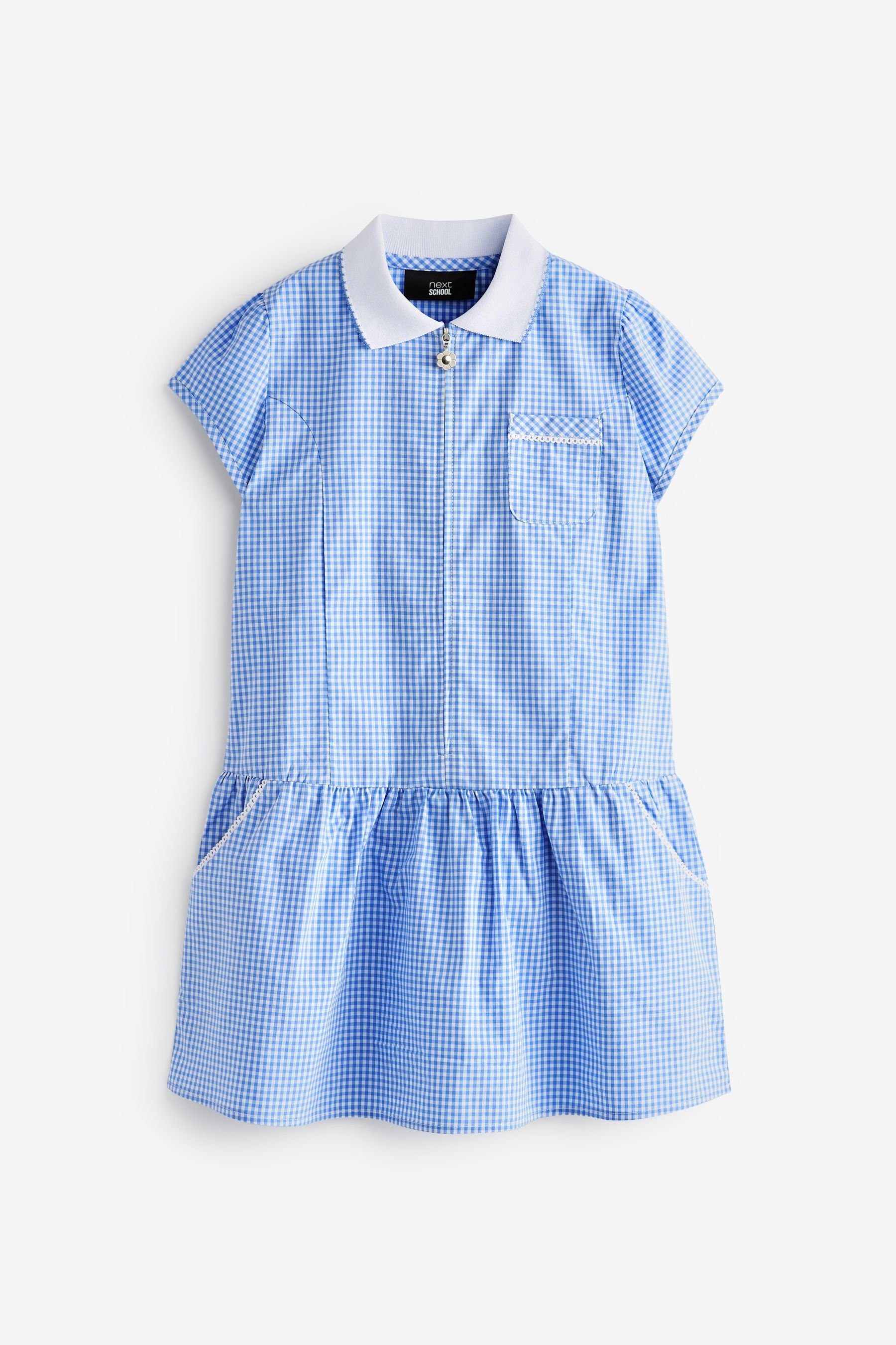Next Karokleid Kleid mit Vichykaros und Reißverschluss (1-tlg)