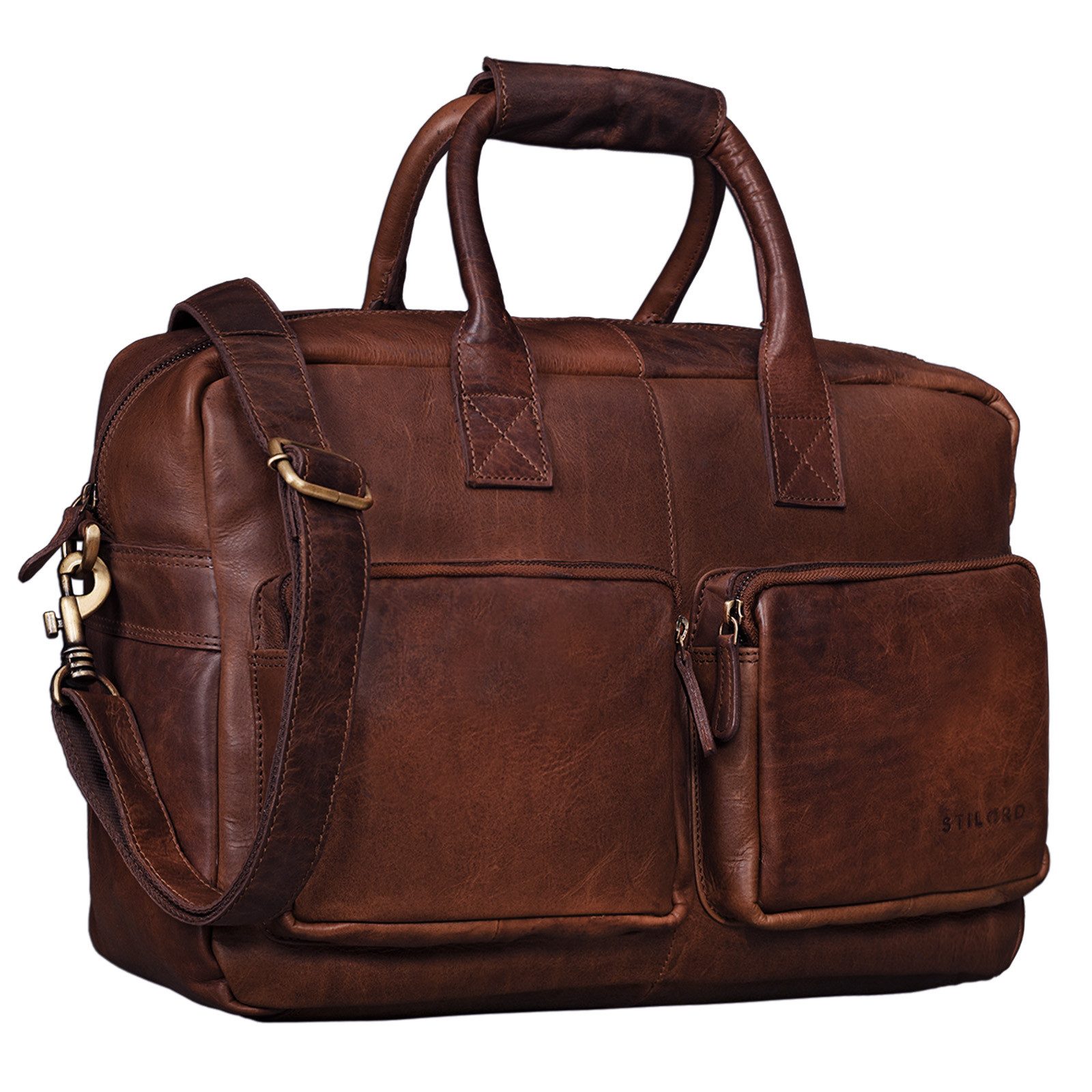 STILORD Laptoptasche "Henri" Bürotasche Leder