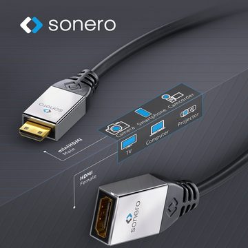 sonero sonero® Premium High Speed Mini HDMI Adapter mit Ethernet, 0,25m, Video-Adapter