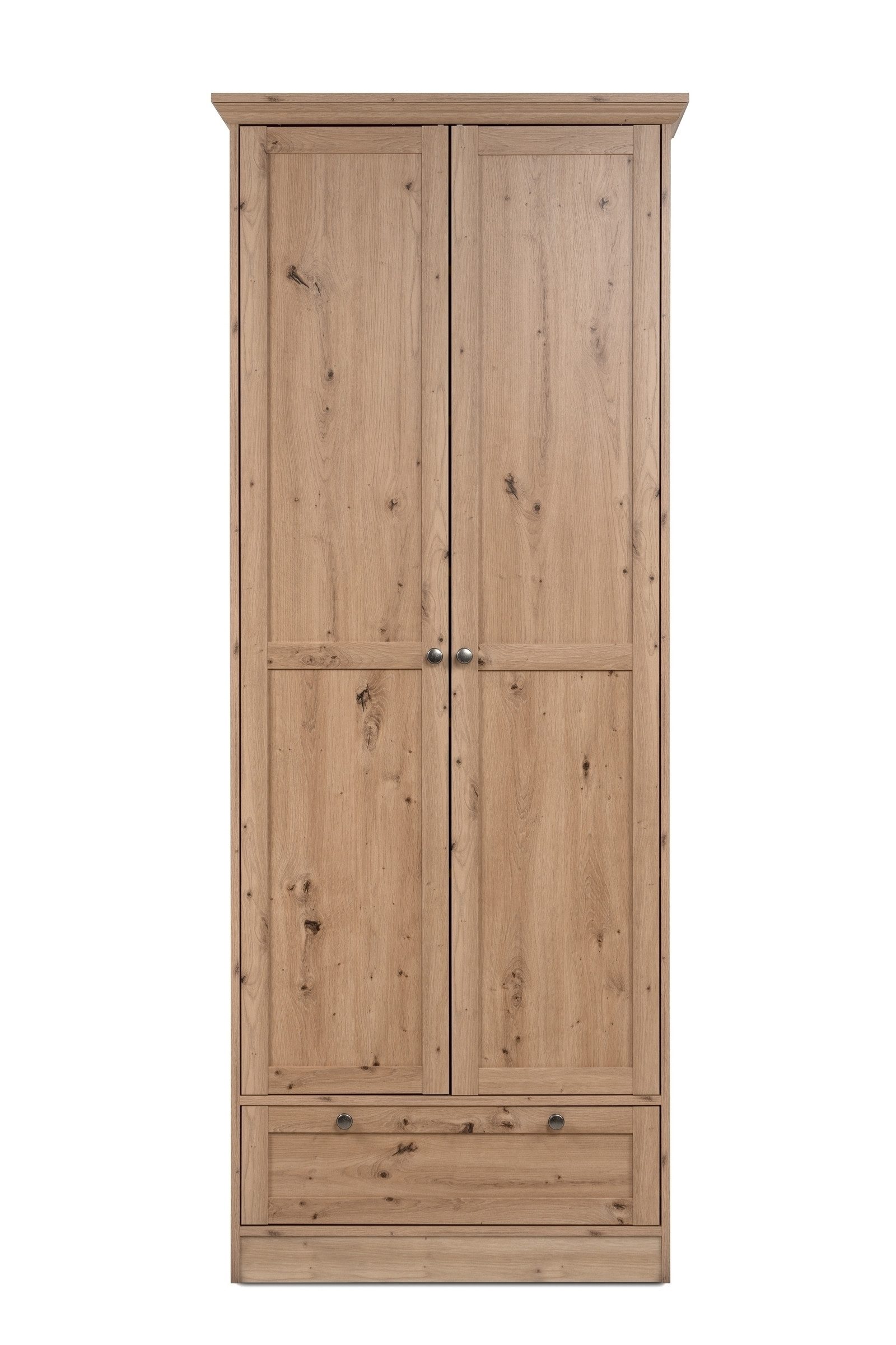 freiraum Mehrzweckschrank Timber 2 Türen, 1 Schub, 5 Böden, Artisan Eiche Dekor - 80x200x39cm (BxHxT)