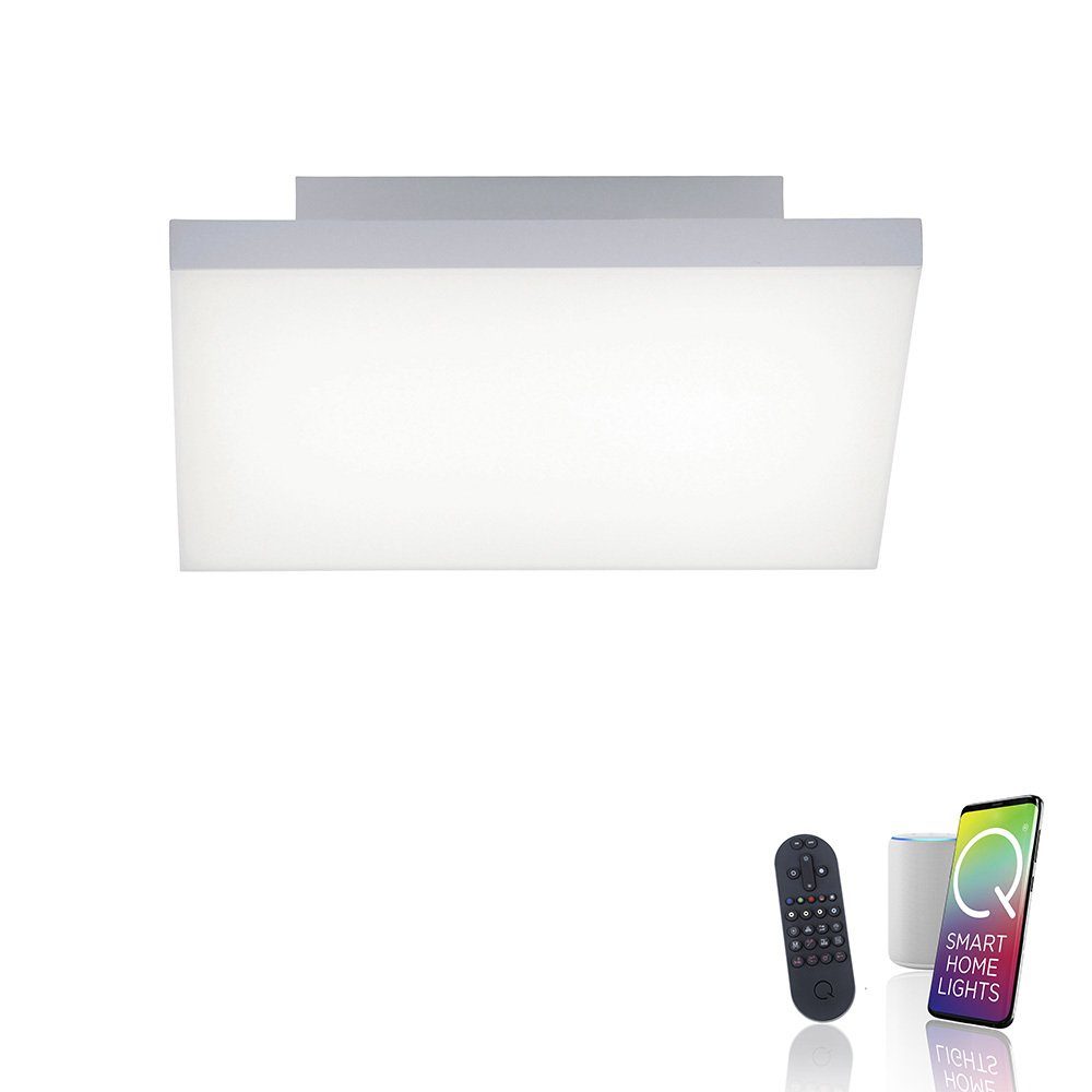 Smarte RGB-Farbwechsel, LED-Leuchte Dimmfunktion, Deckenleuchte RGB + - Leuchtmittel, FRAMELESS Farbwechsel Home, Home, CCT dimmbar Smart mit Q flach, APP Memoryfunktion, CCT-Farbtempraturregelung, Smart Panel LED Paul rahmenlos Neuhaus