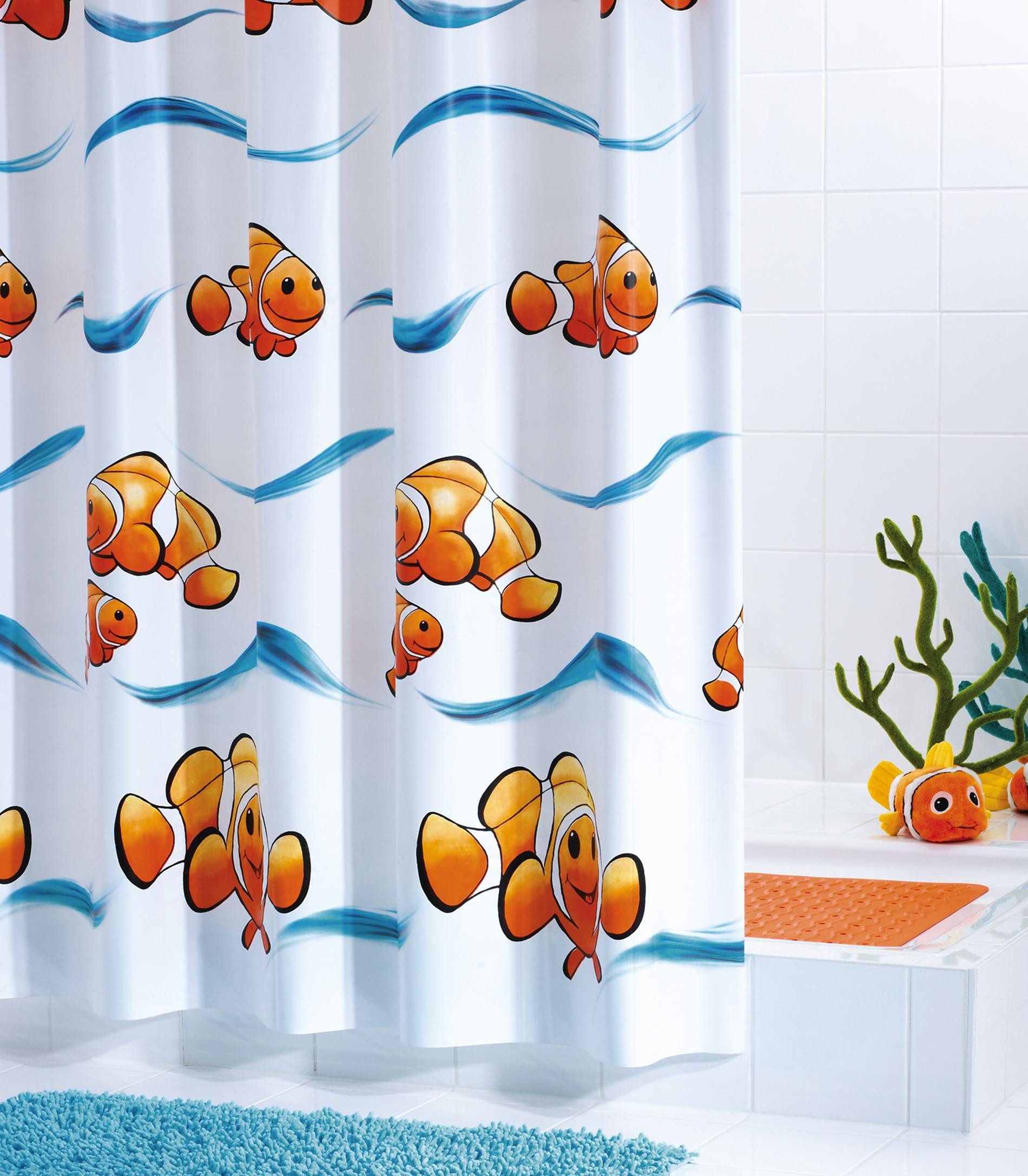 Ridder Duschvorhang Clown orange Breite 180 cm