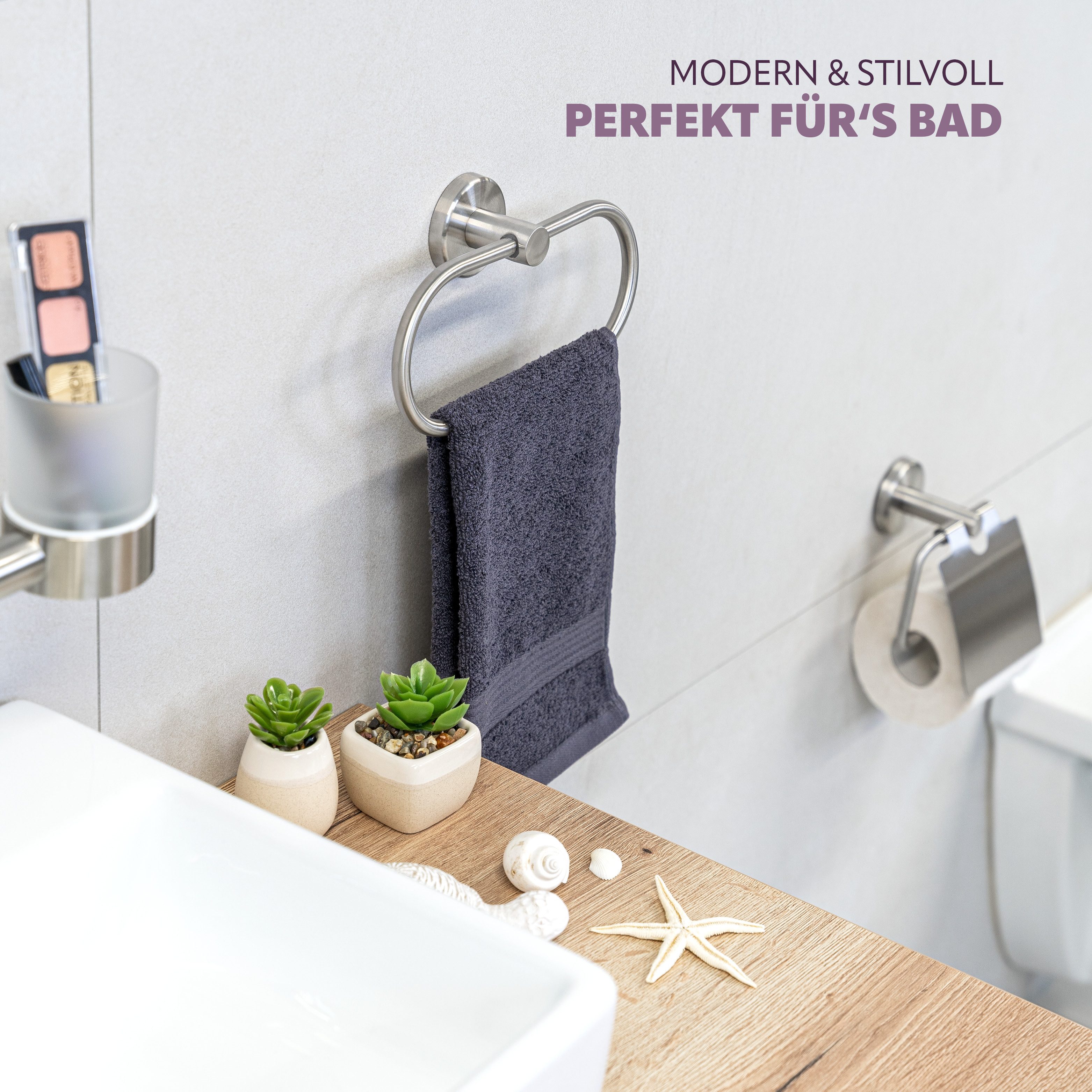 bremermann Handtuchring bremermann Bad-Serie PIAZZA - aus Edelstahl matt günstig online kaufen