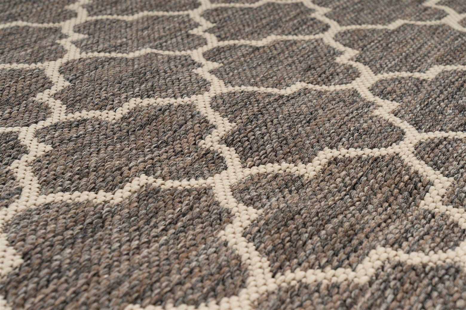 Kayoom Teppich in Braun / Creme, 100% Polypropylen - 150x80cm (LxB)