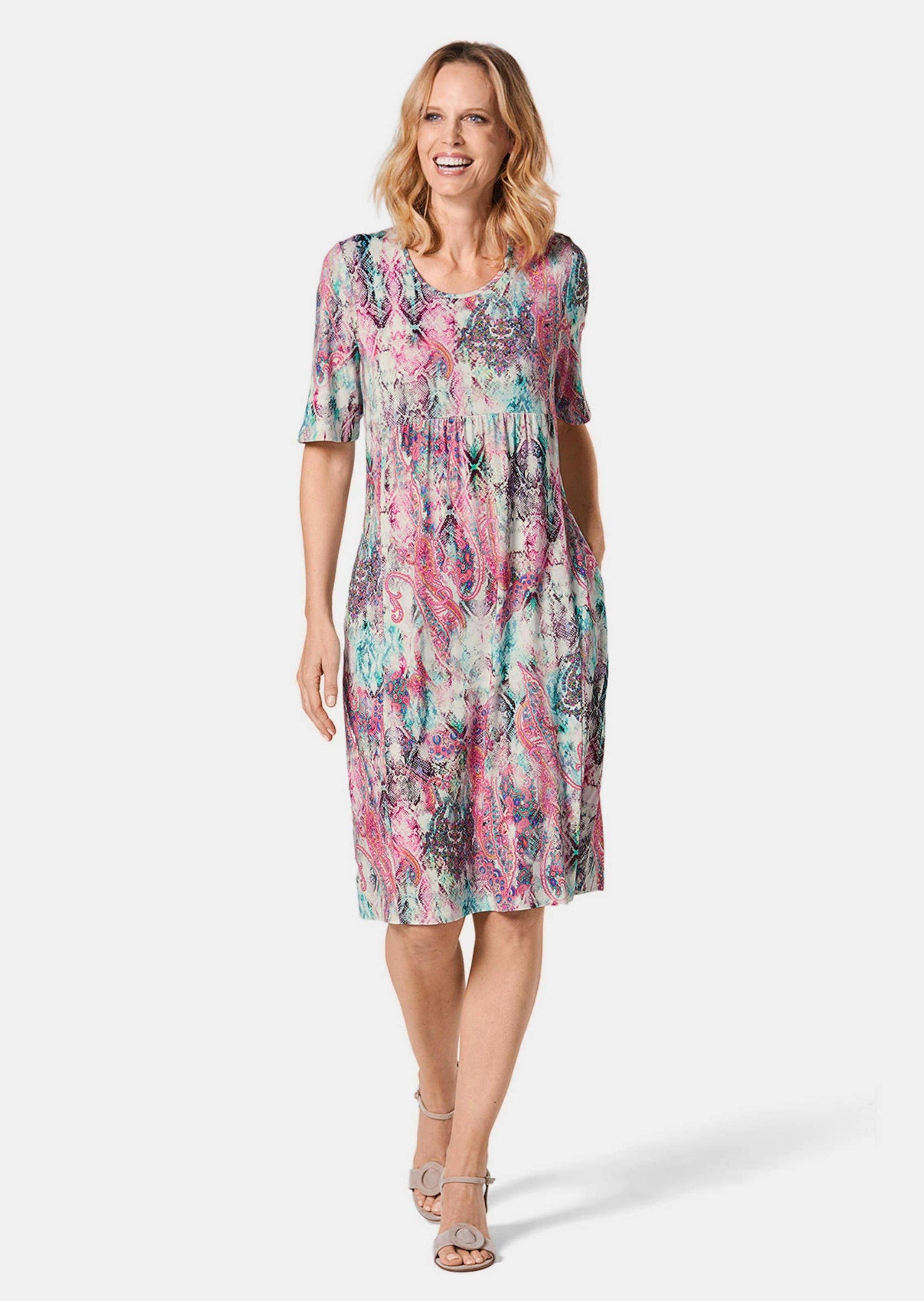 GOLDNER Jerseykleid Elastisches Jerseykleid mit modischem Druck günstig online kaufen