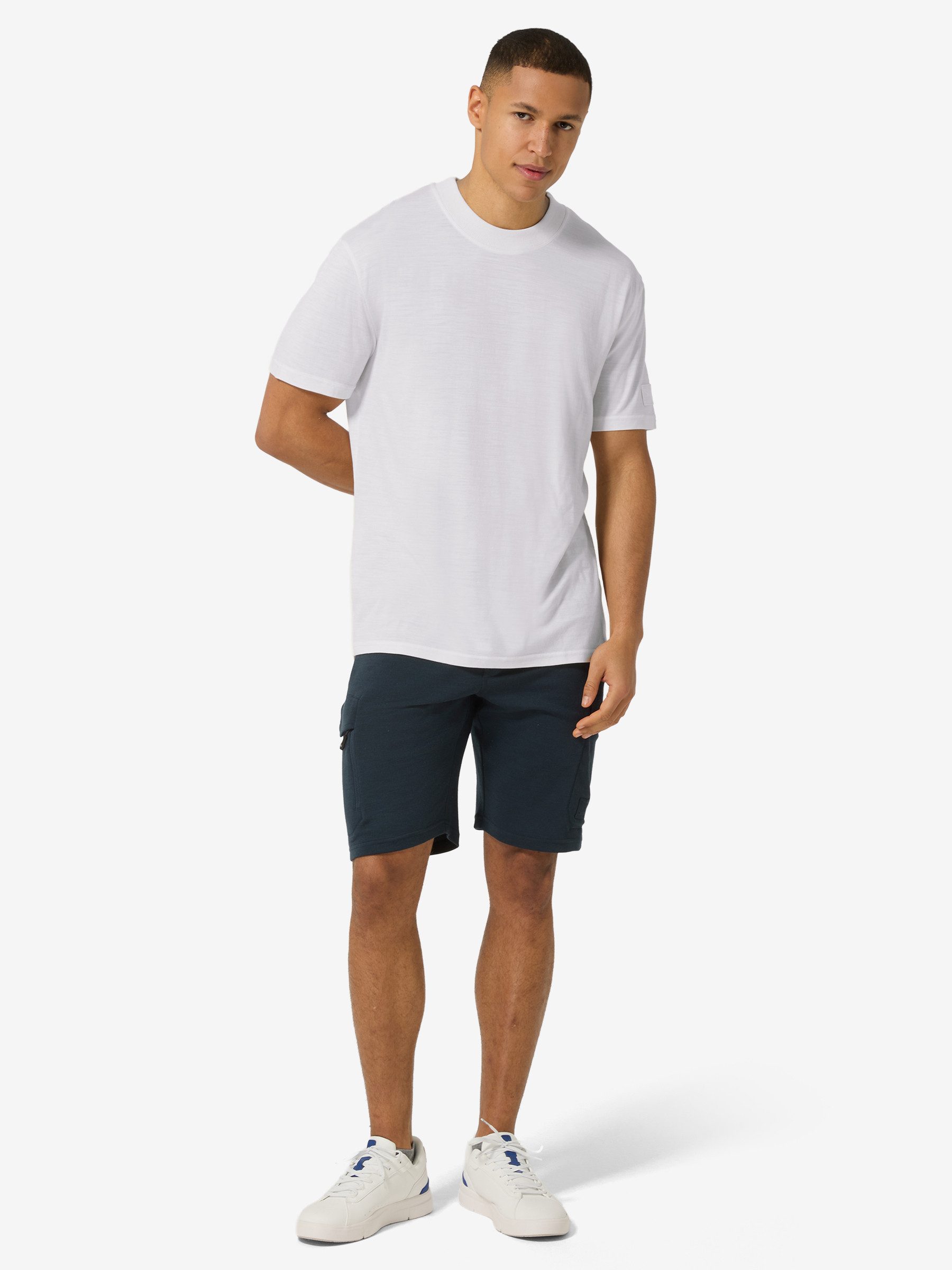 SUPER.NATURAL T-Shirt für Herren, nachhaltig, Merino casual, gerippter Kragen