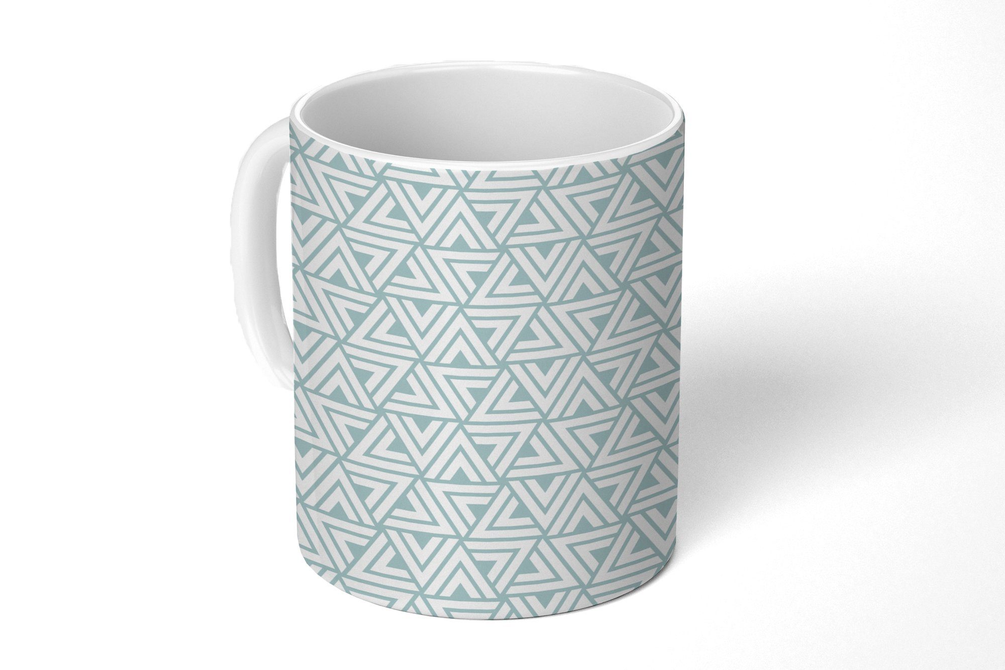 MuchoWow Tasse Muster - Linie - Design - Grün, Keramik, Kaffeetassen, Teetasse, Becher, Teetasse, Geschenk