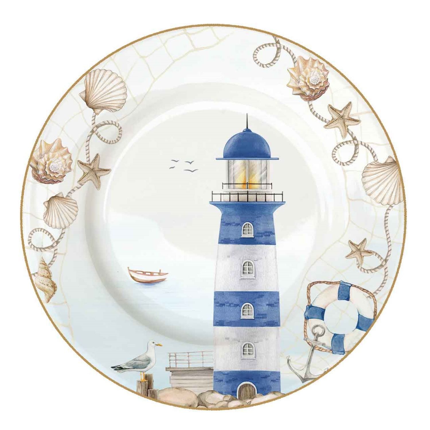 Kuchenteller Blue Lighthouse