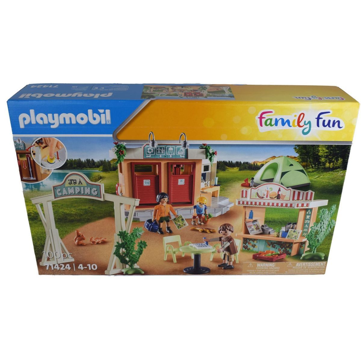 Playmobil® Campingplatz 71424 Campingplatz 100 tlg. Spielbausteine, (100 St., 71424)