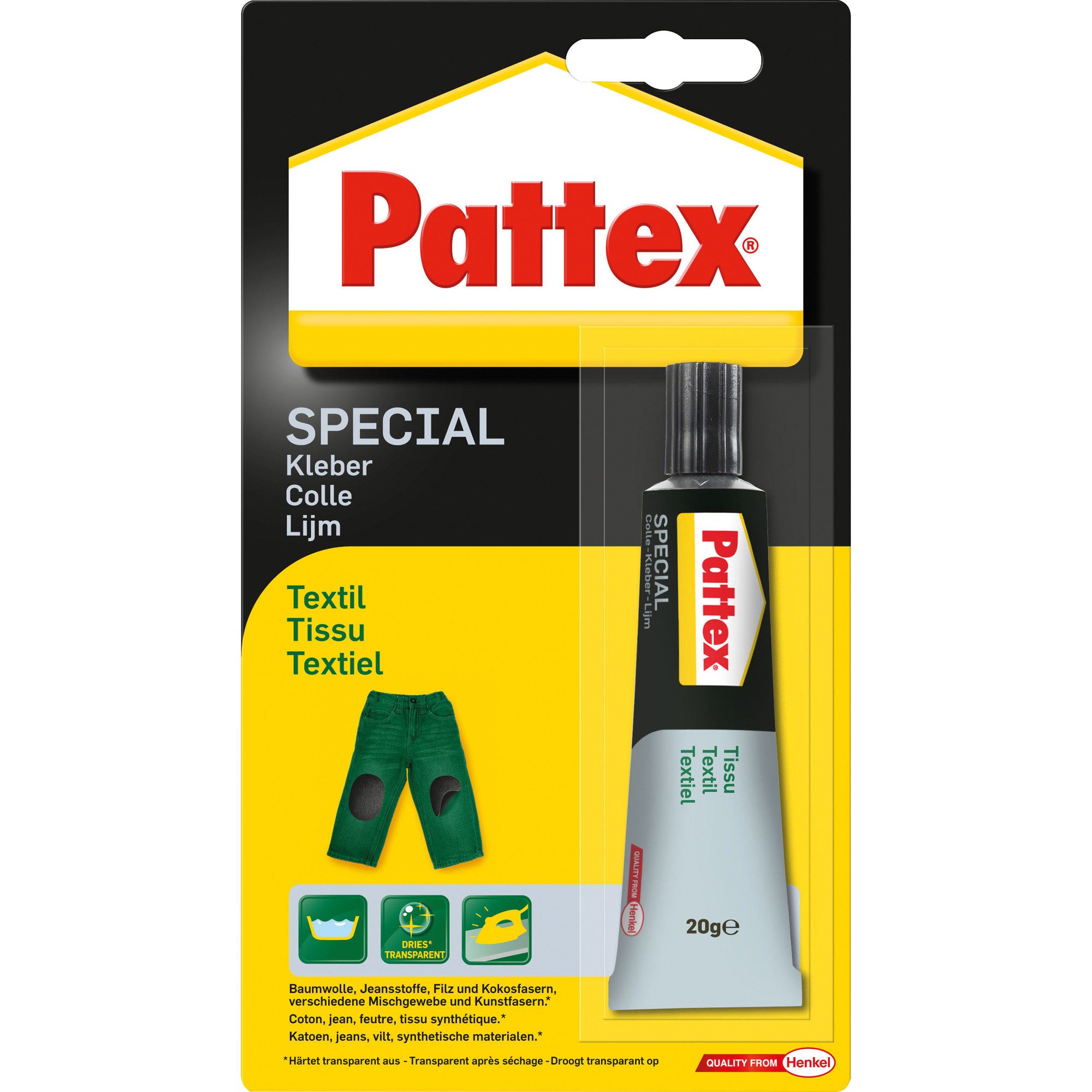 Bastelkleber Pattex Kraftkleber Special Testil 20g Nr. 9H PXST1, ohne Lösungsmittel